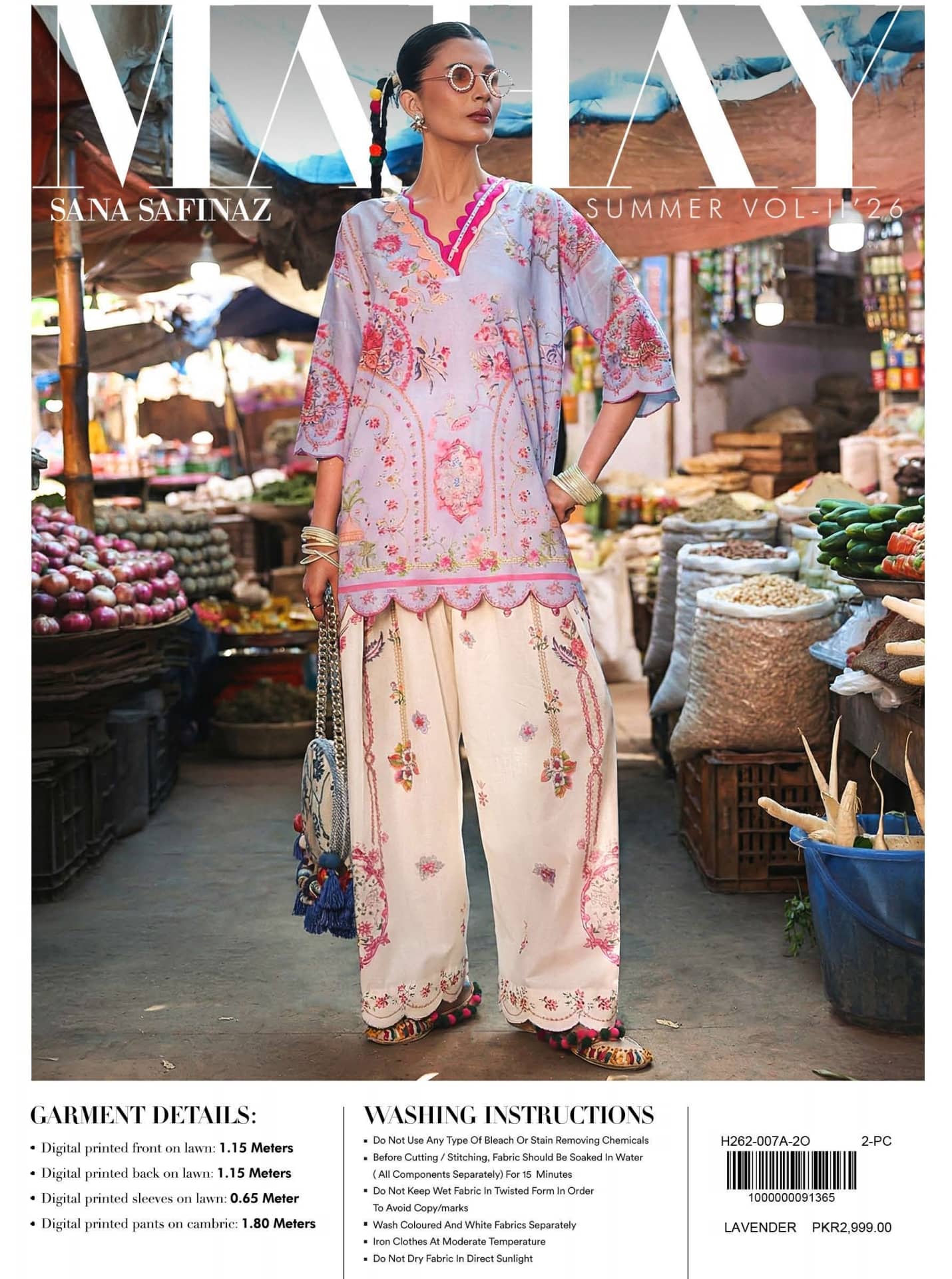 Sana Safinaz Mahay 26/Vol2/7A/Shirt Bottom Set