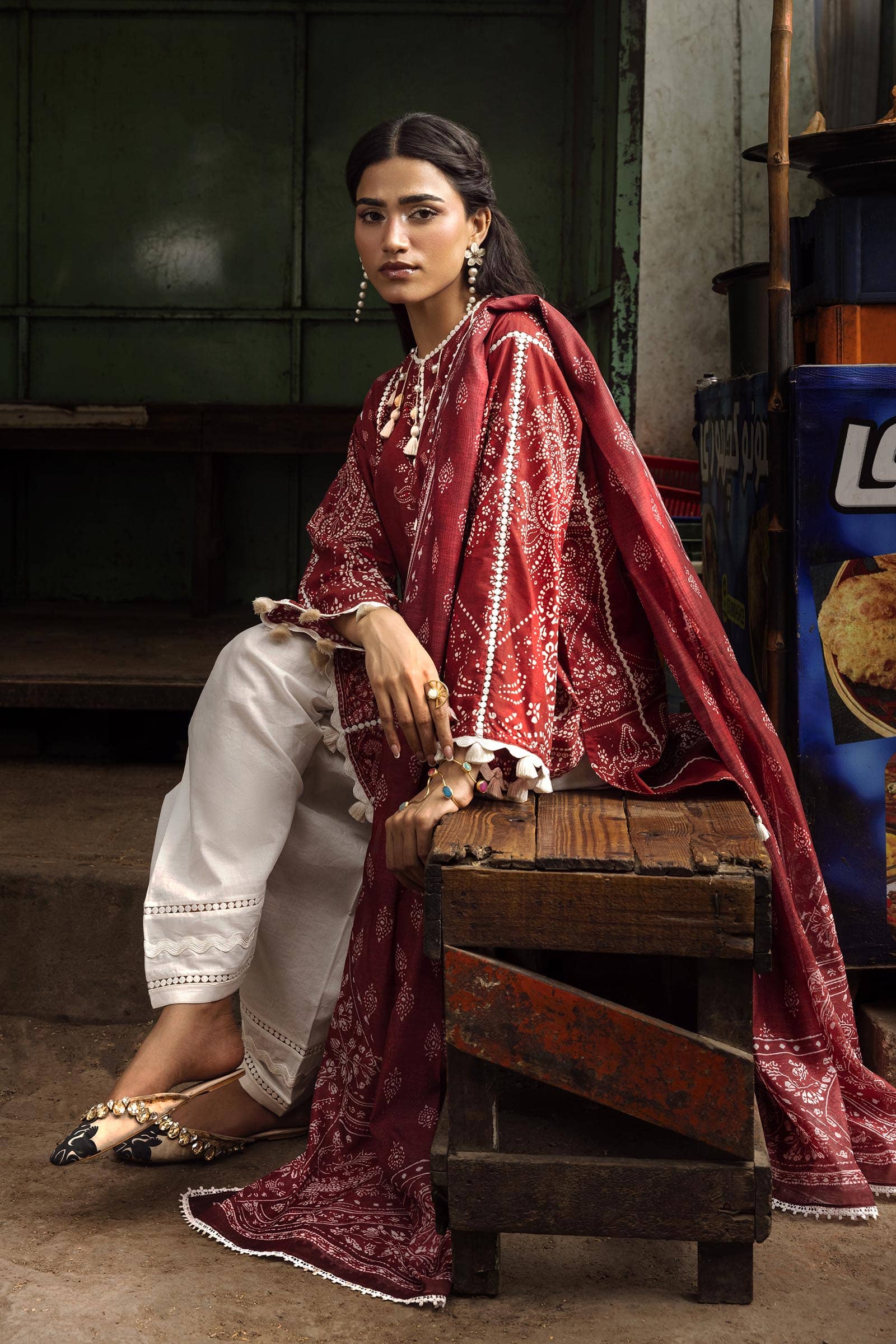 Sana Safinaz Mahay 26/Vol4/4B/Shirt Dupatta Set