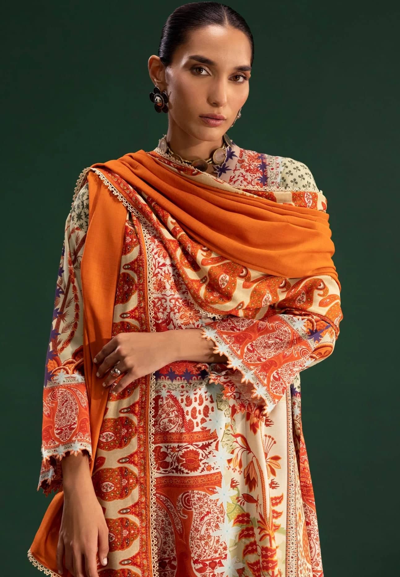 Sana Safinaz Mahay Luxury Winter Brands Sana Safinaz Mahay Winter 25/Linen Suit/3 B