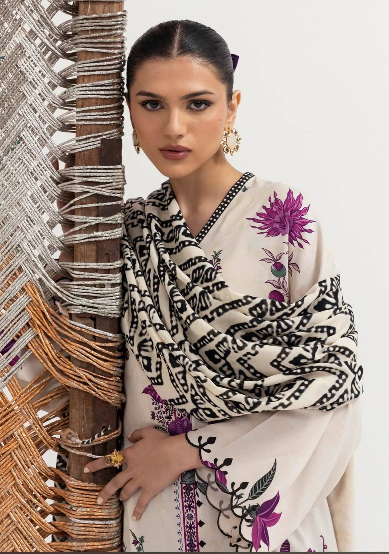 Sana Safinaz Mahay Luxury Winter Brands Sana Safinaz Mahay Winter 25/Linen Suit/4B