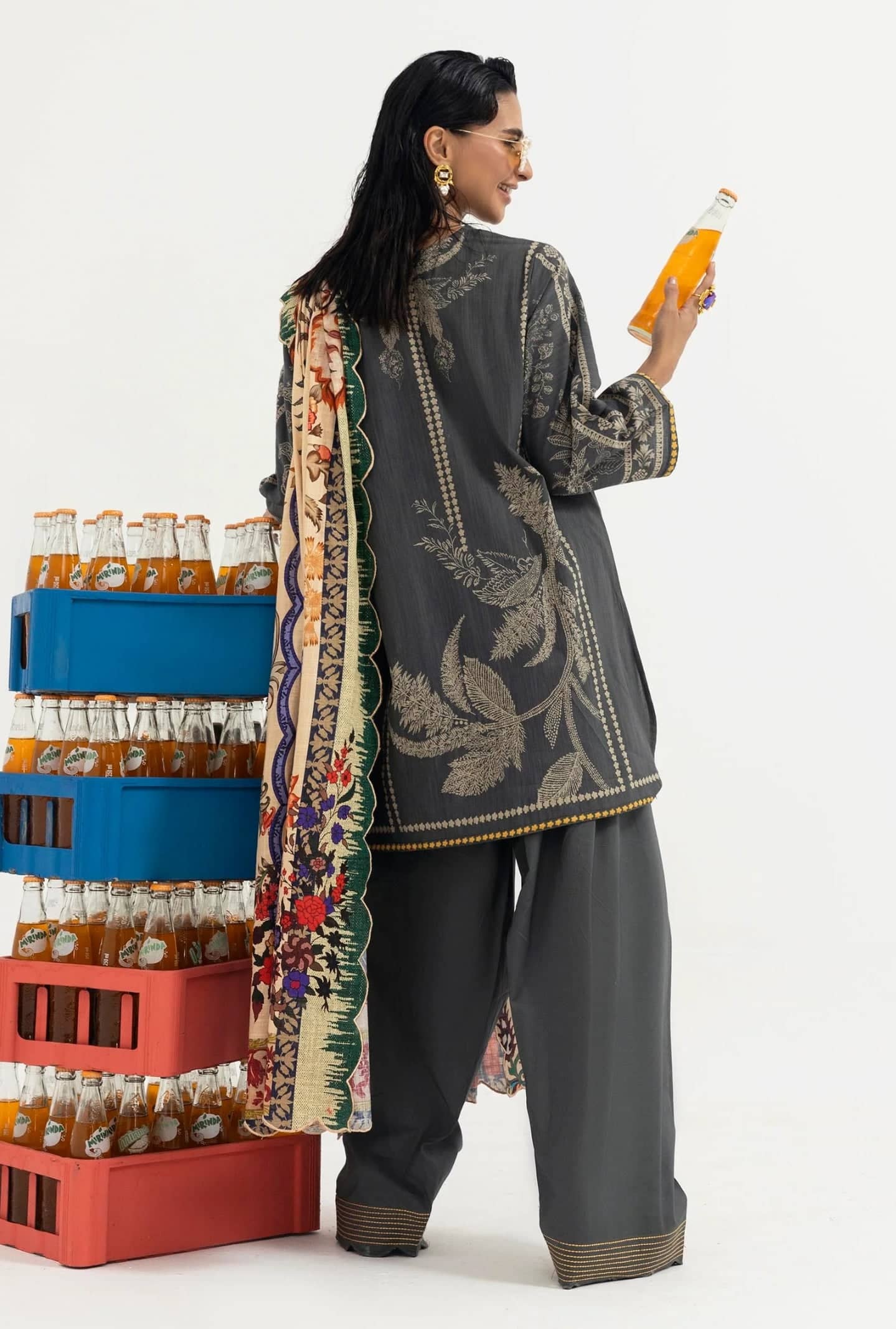 Sana Safinaz Mahay Luxury Winter Brands Sana Safinaz Mahay Winter 25/Slub Linen Suit/5A