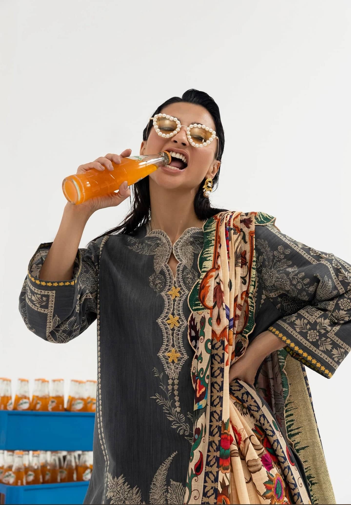 Sana Safinaz Mahay Luxury Winter Brands Sana Safinaz Mahay Winter 25/Slub Linen Suit/5A