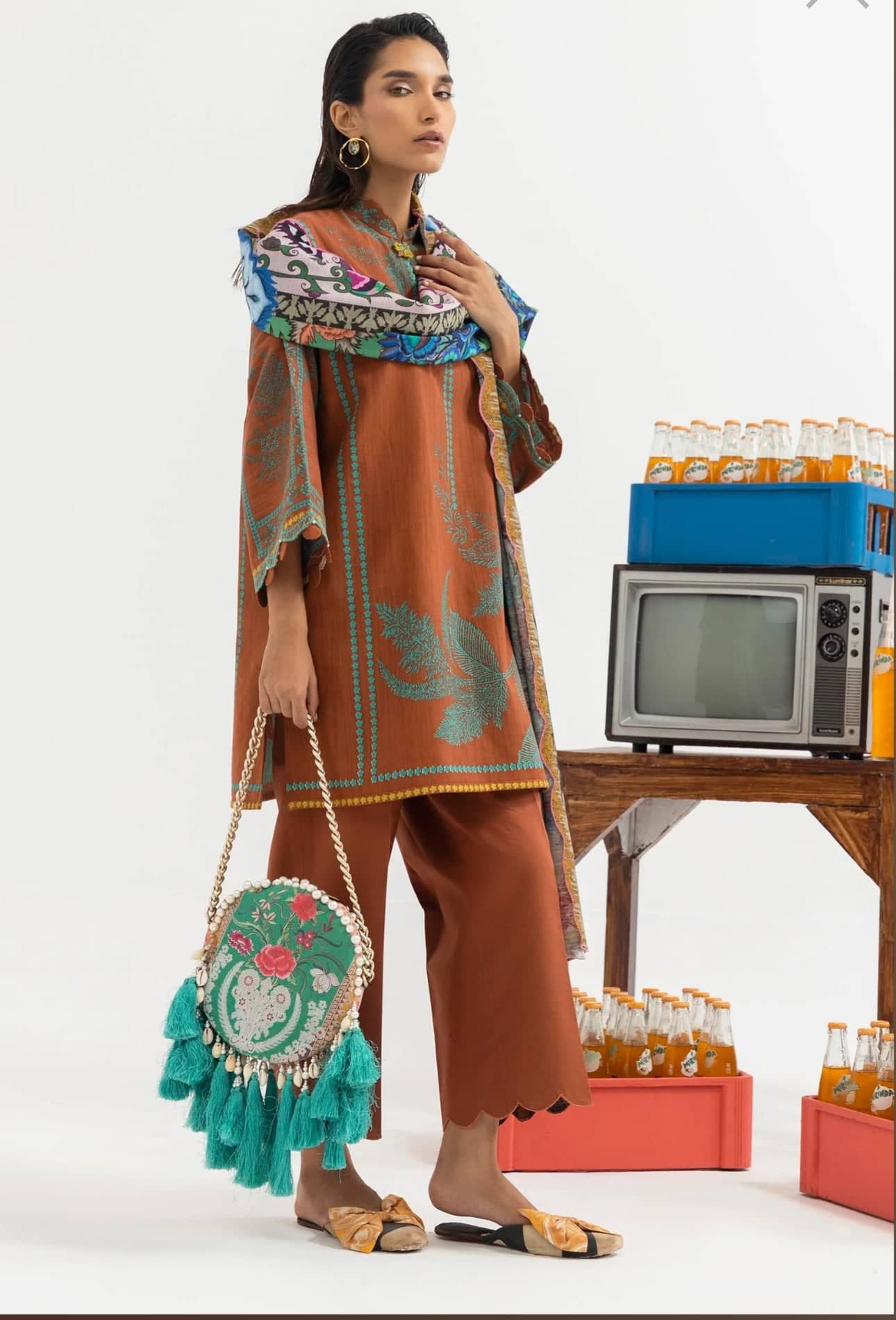 Sana Safinaz Mahay Luxury Winter Brands Sana Safinaz Mahay Winter 25/Slub Linen Suit/5B