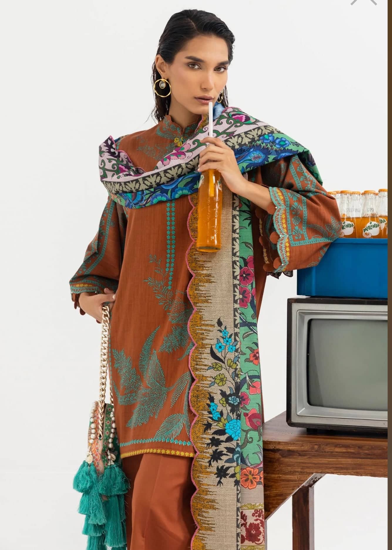 Sana Safinaz Mahay Luxury Winter Brands Sana Safinaz Mahay Winter 25/Slub Linen Suit/5B