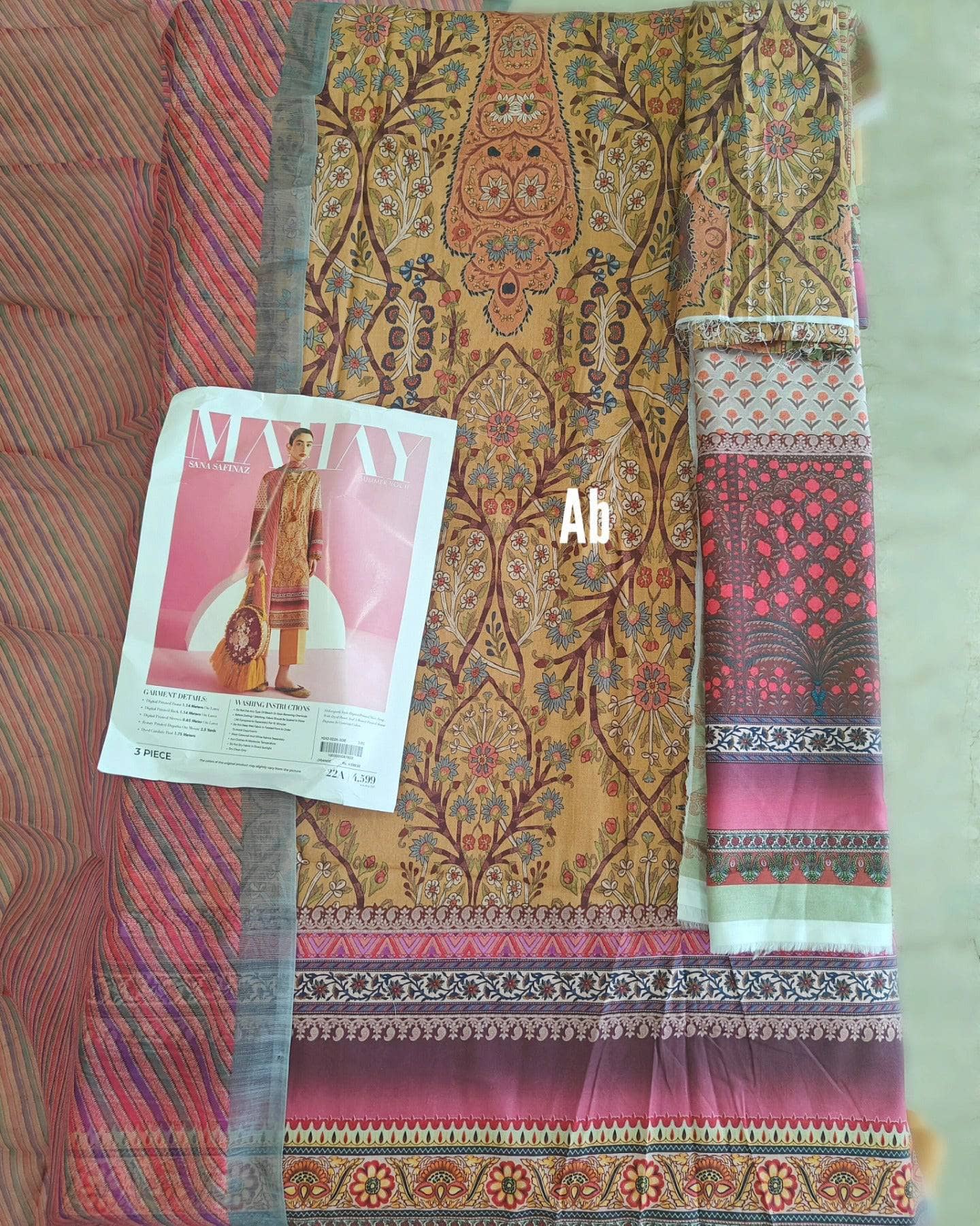 Open Pic/Sana Safinaz Mayah 24/Vol 2/22 A/3 Pc