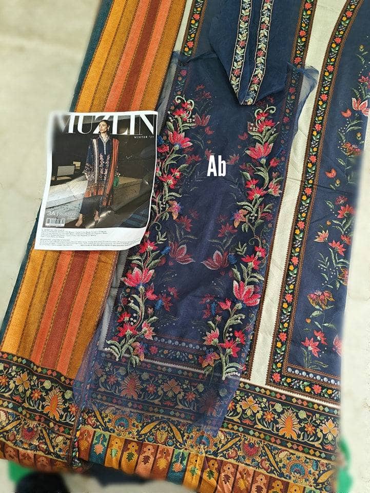 Open Pic/Sana Safinaz Muzlin Fall Edit/3A/Linen Dupatta