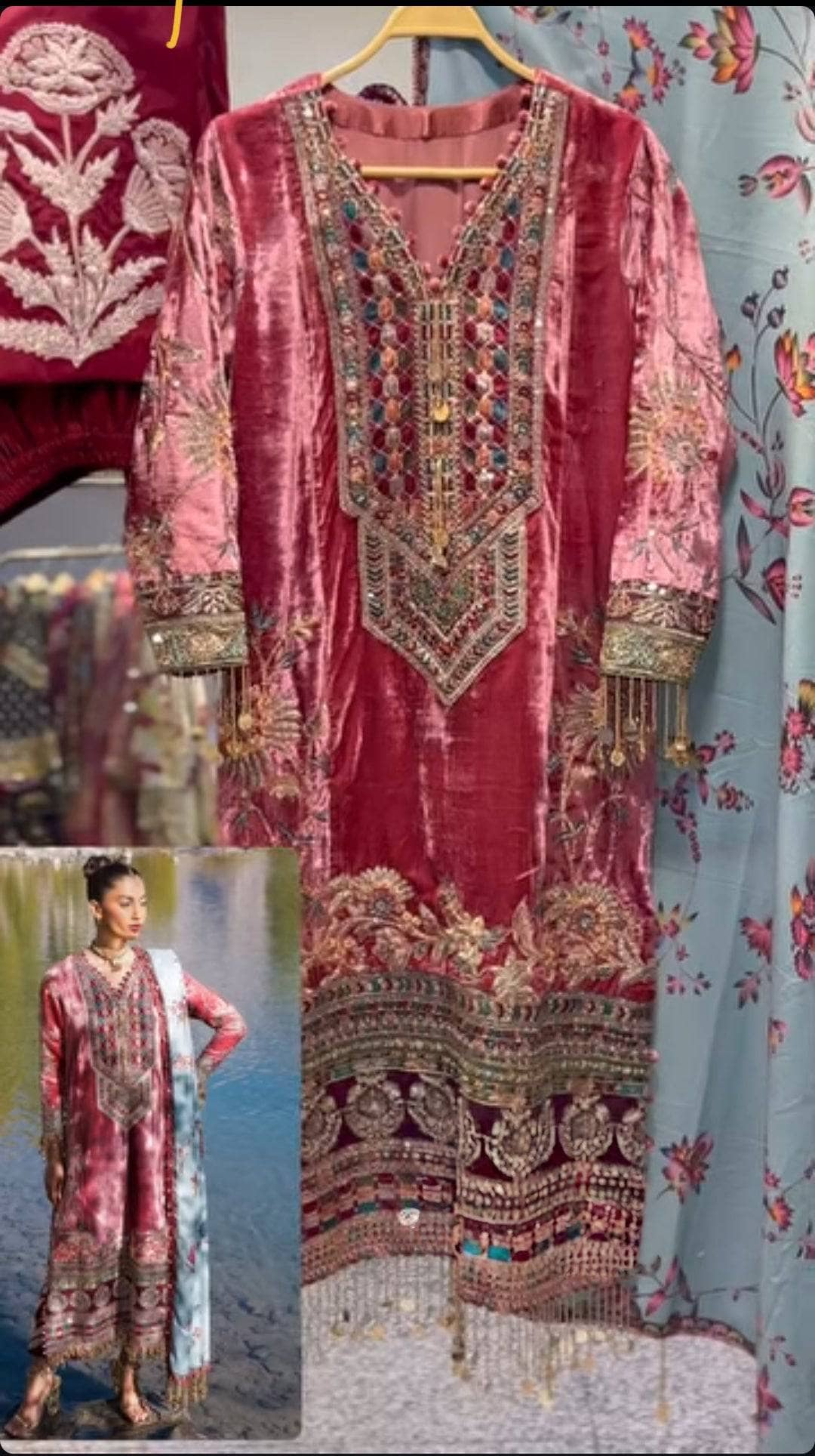 Stitched Look of Sana Safinaz Velvet Luxury/05/Size - S M L XL