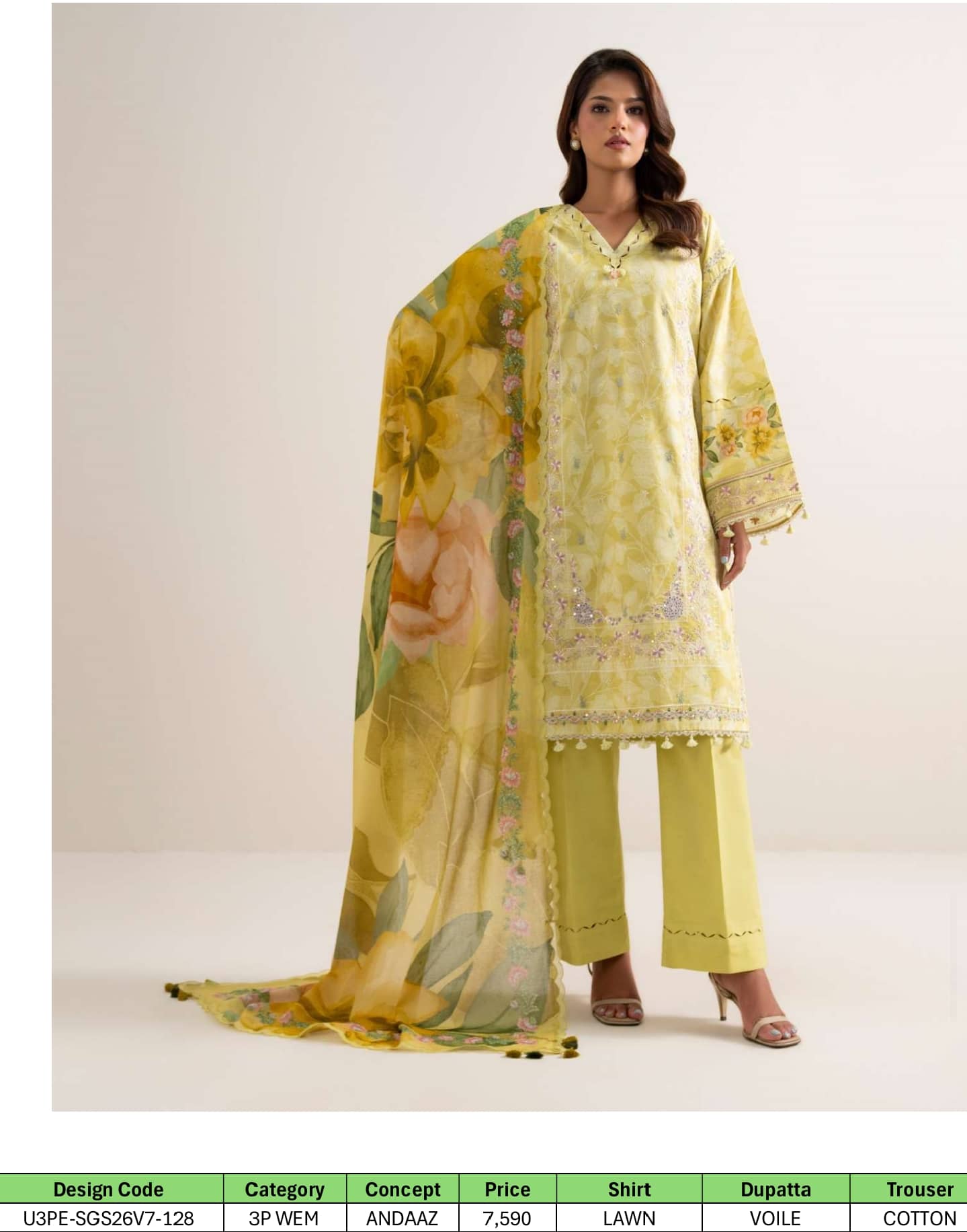 Sapphire Andaaz Luxury Lawn 26/U3PE-SGS26V7-128