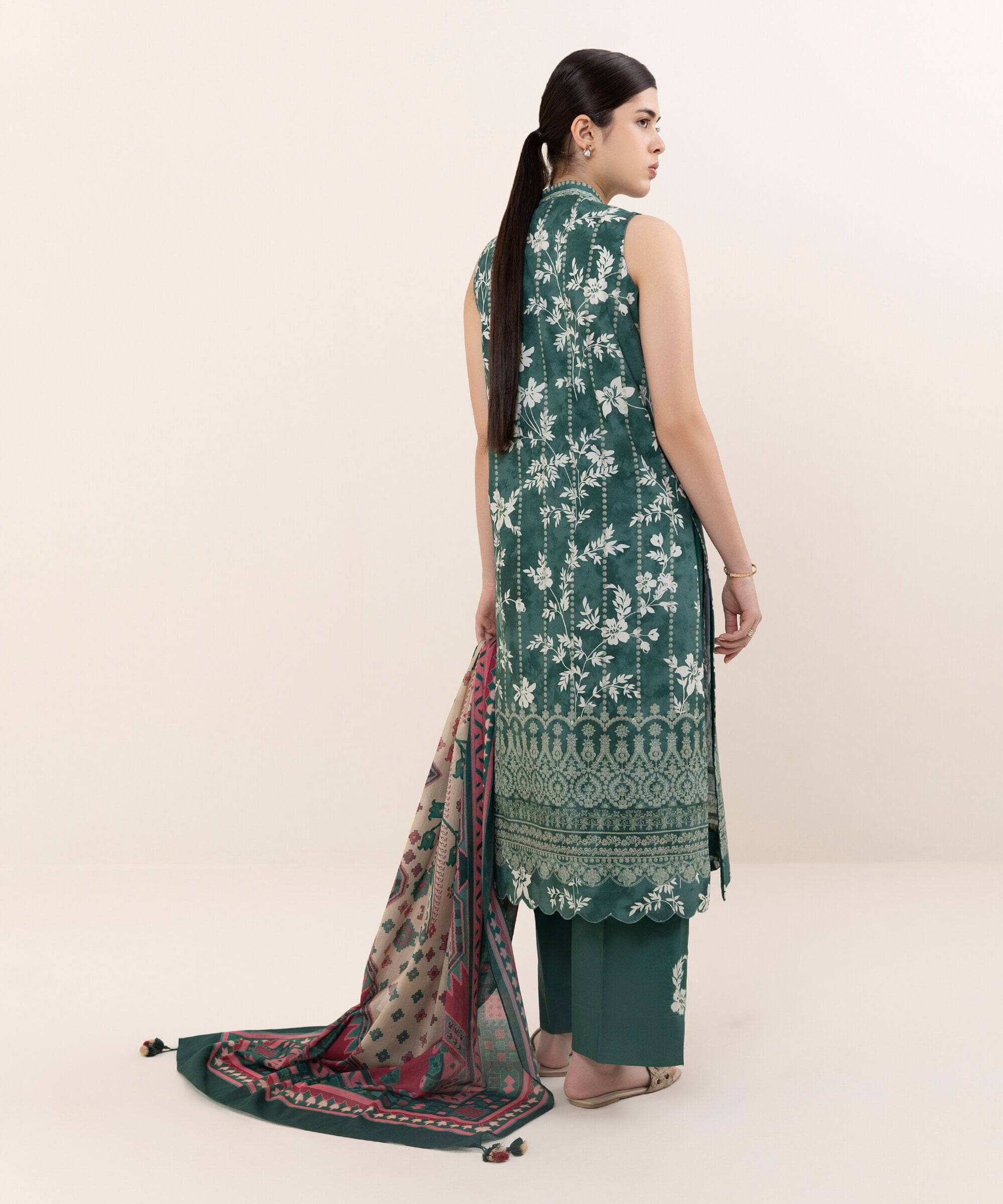 Sapphire Intermix 25/Vol 2/Printed Cotton Suit/Green