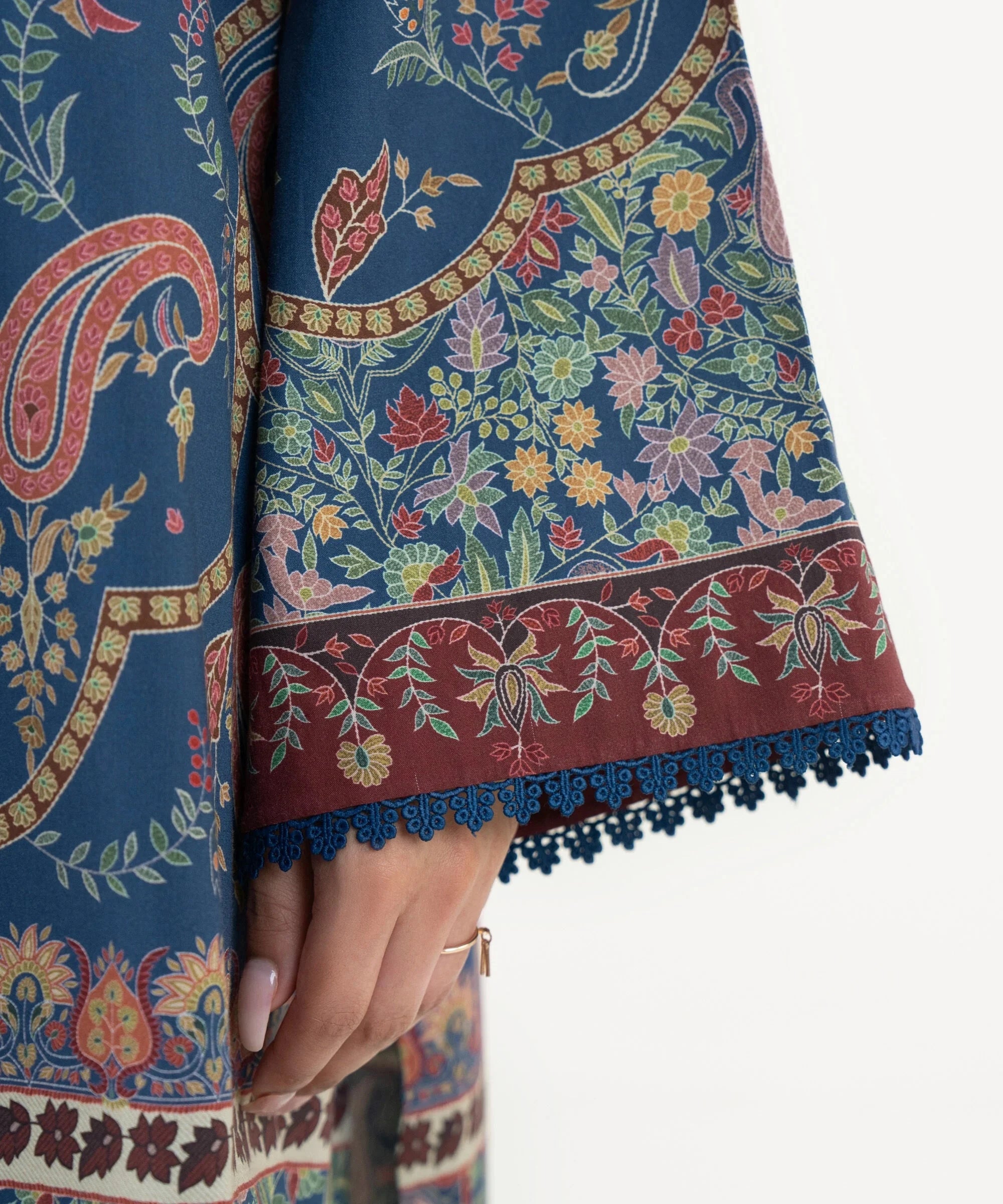 Sapphire Winter essentials/Printed Cotton Suit/00U3P-DY25V-73/Maroon Dark Blue