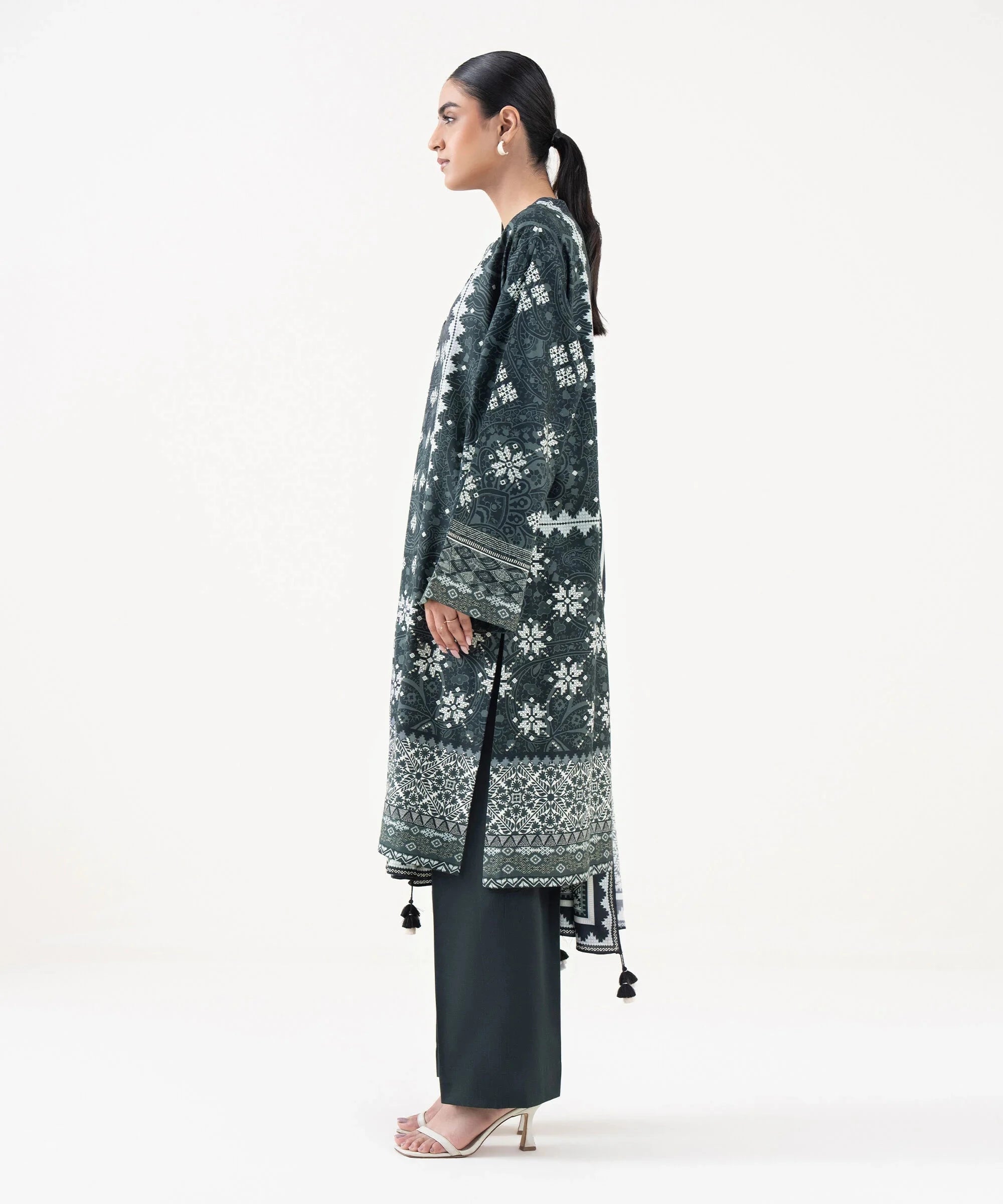 Sapphire Winter essentials/Printed Linen Suit/00U3P-DY25-V78/Grey