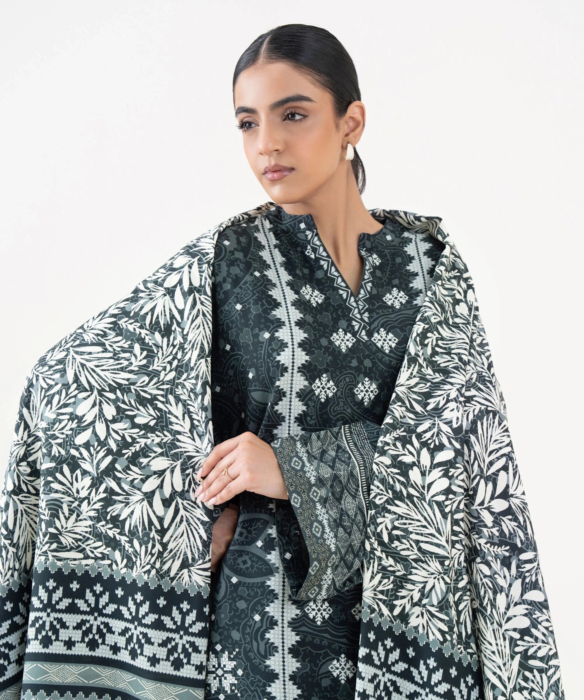 Sapphire Winter essentials/Printed Linen Suit/00U3P-DY25-V78/Grey