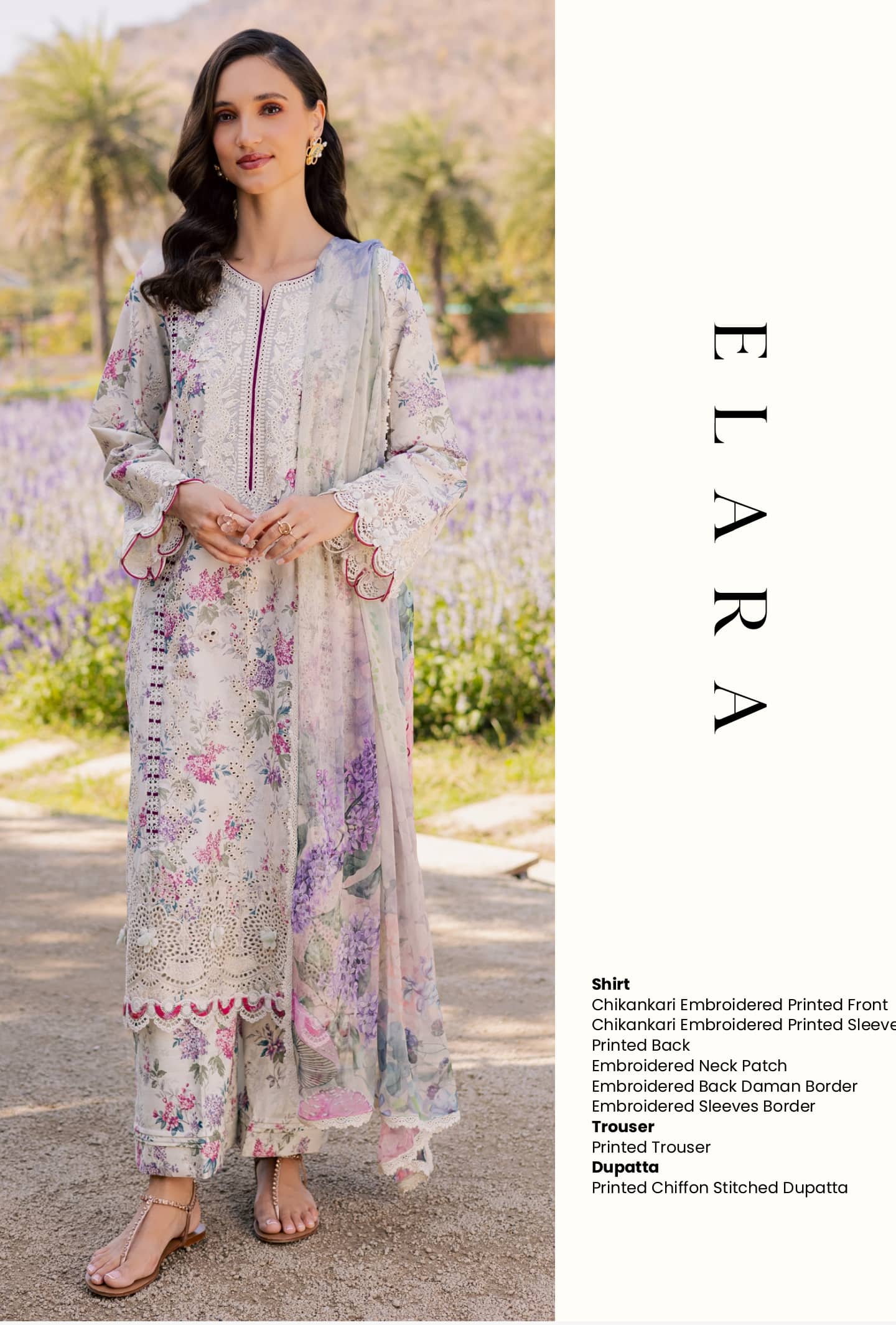 Aabyaan Shezlyn Chikankari Lawn/Elara