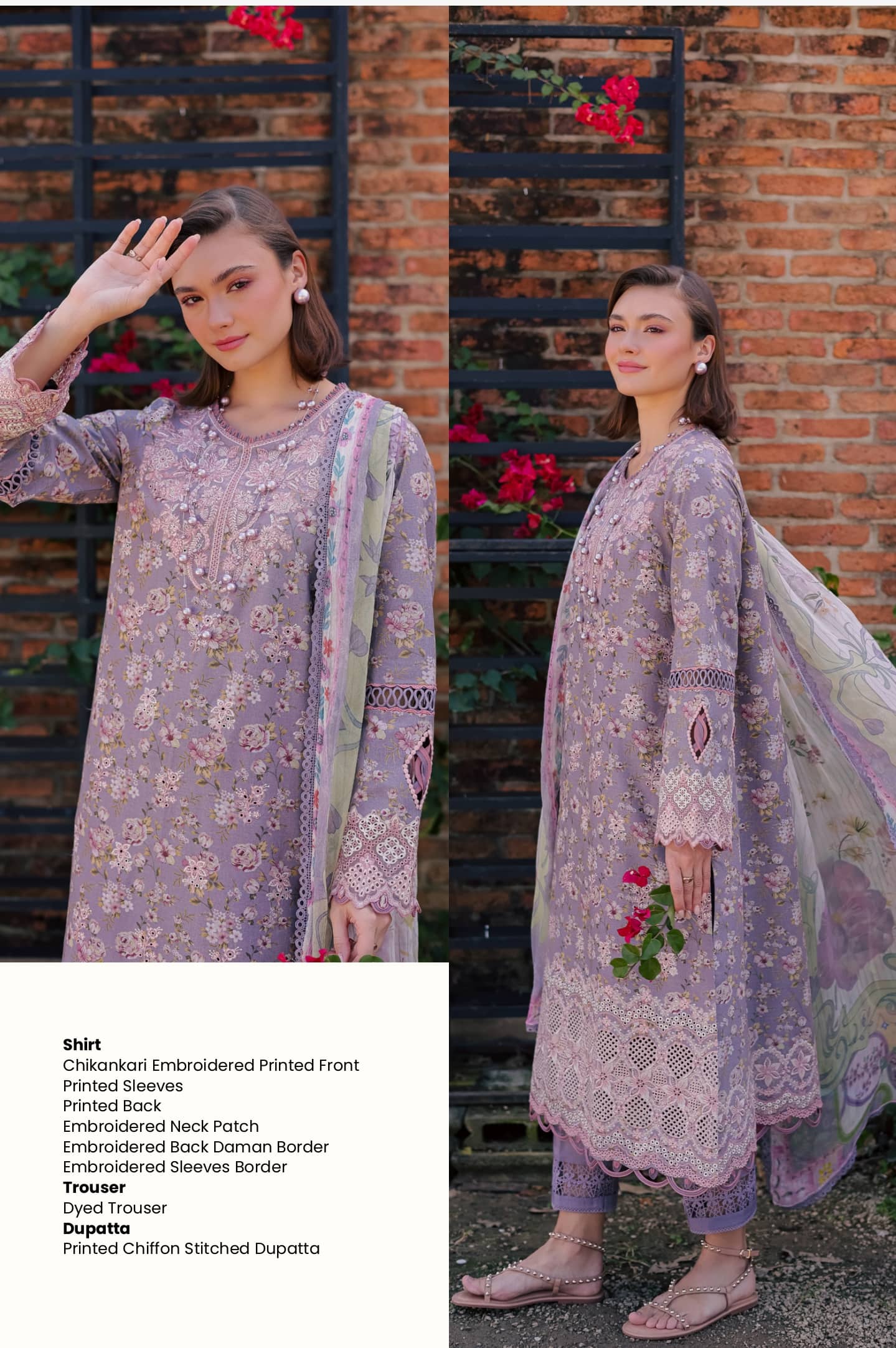Aabyaan Shezlyn Chikankari Lawn/Raaheen
