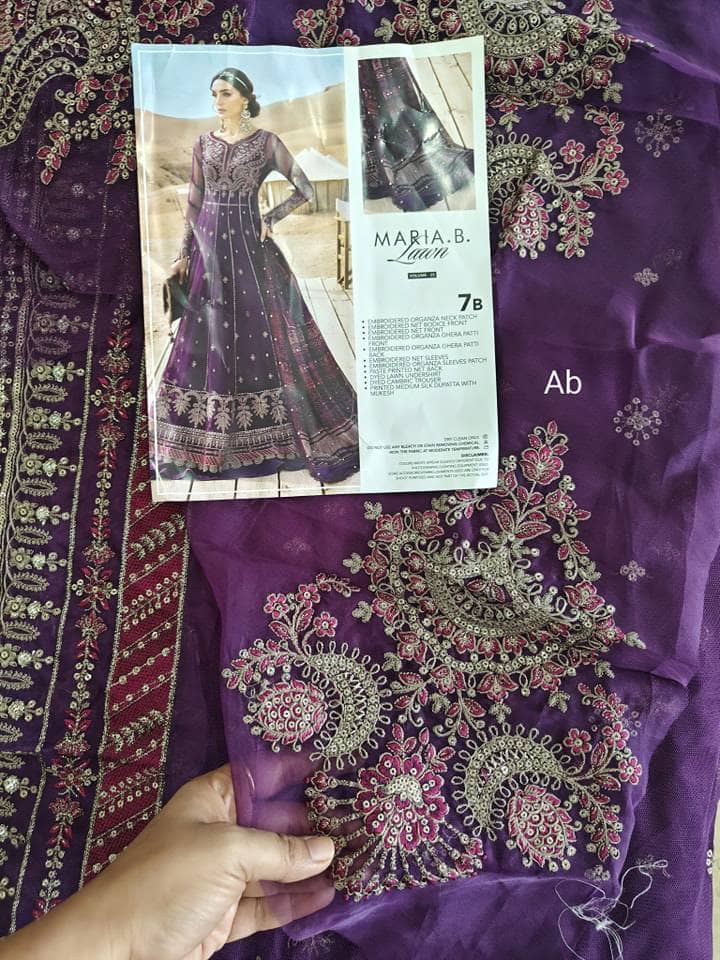 Open Pic/Maria B Luxury Lawn 25/7B/Plum