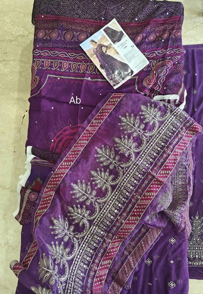 Open Pic/Maria B Luxury Lawn 25/7B/Plum