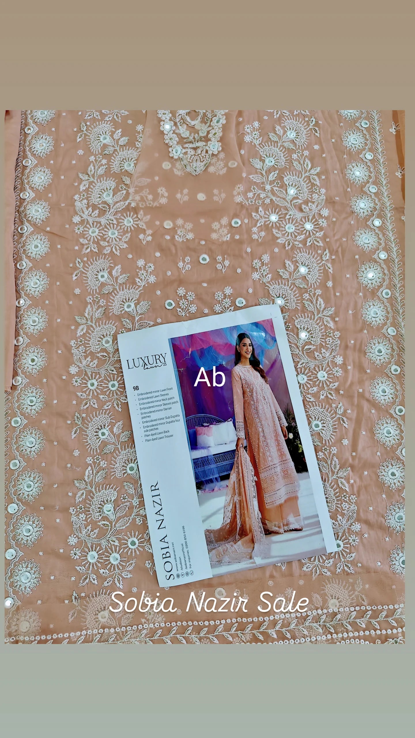 Sale‼️Open Pic/Sobia Nazir Luxury Lawn/9B