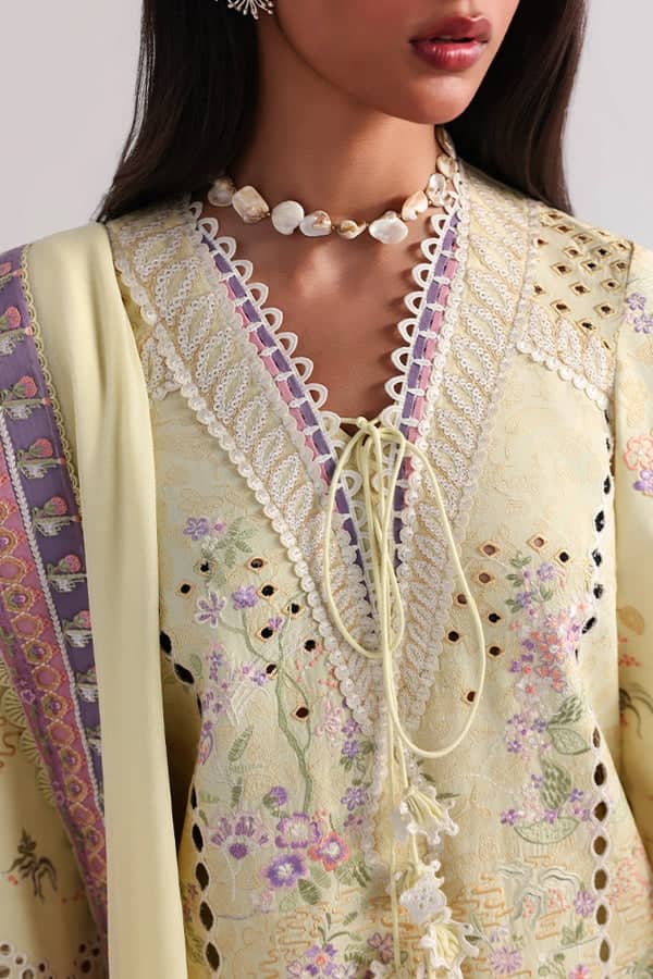 Suffuse Luxury Lawn 26/Telya/Lemon Yellow
