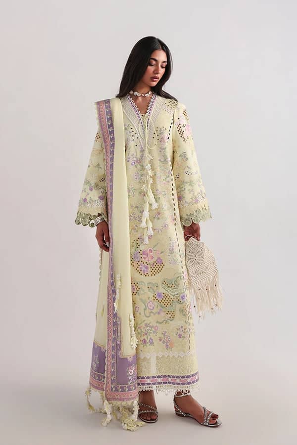 Suffuse Luxury Lawn 26/Telya/Lemon Yellow
