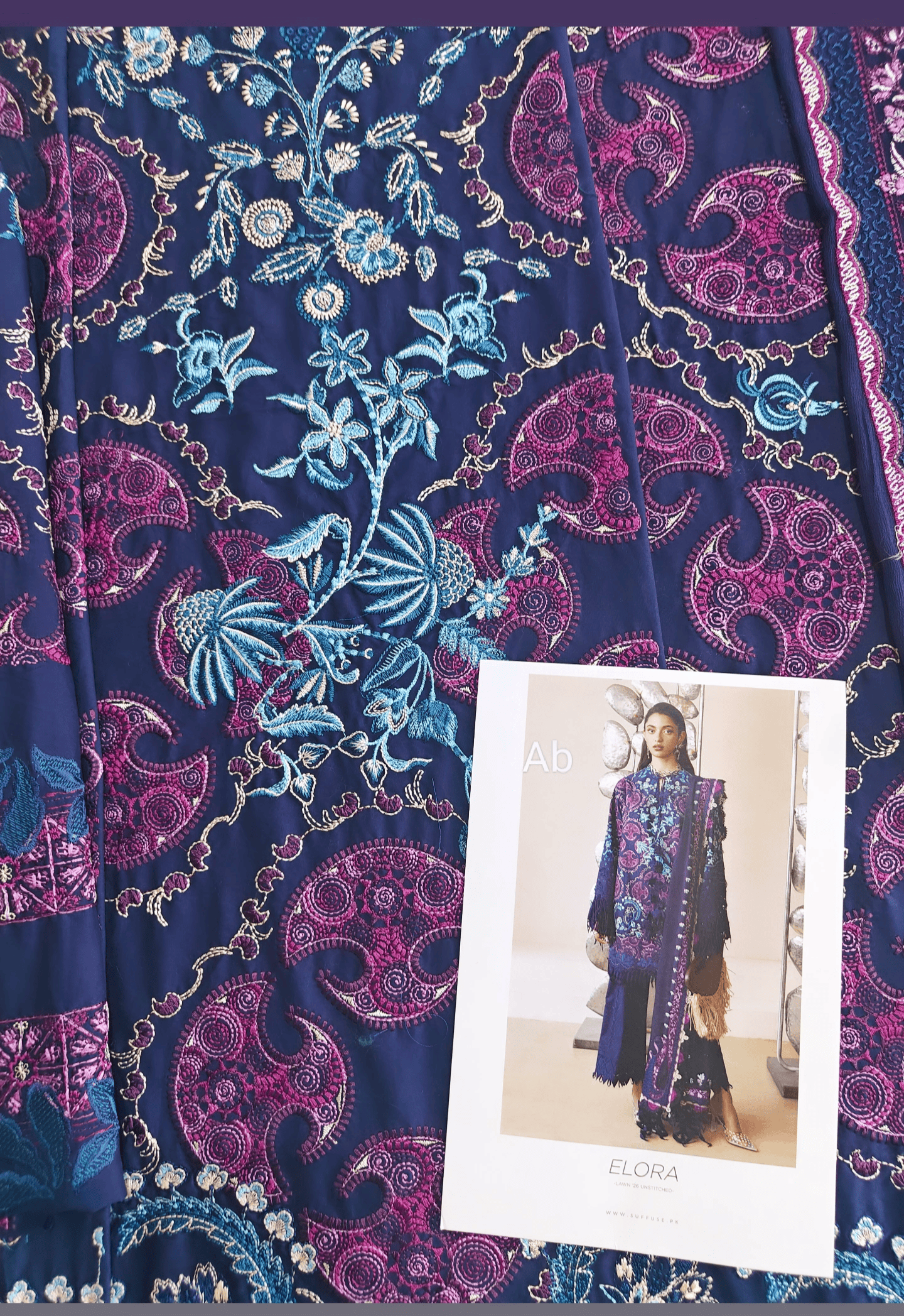 Open Pic/Sale‼️Suffuse Luxury Lawn 26/Elora/Blue