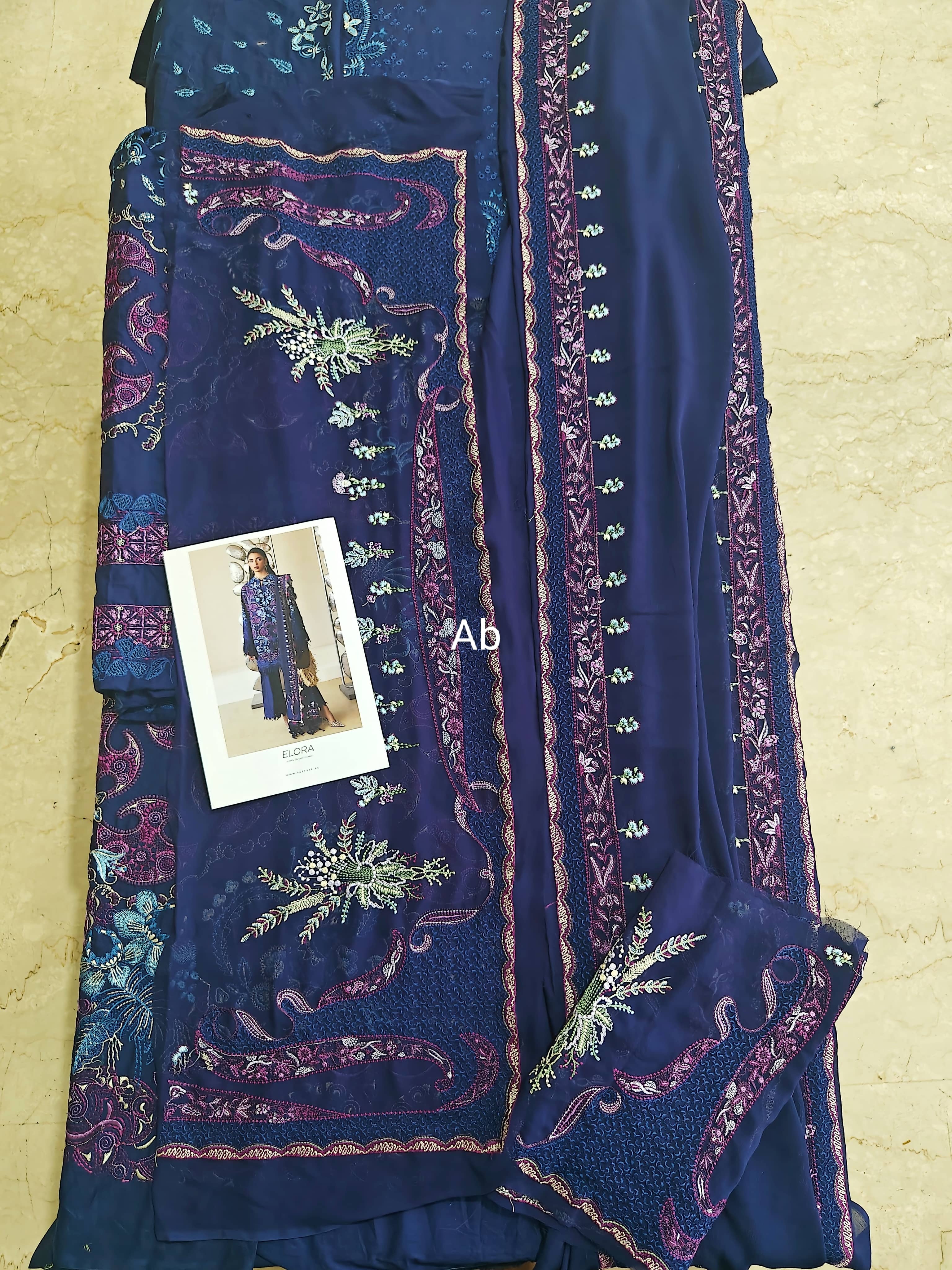 Open Pic/Sale‼️Suffuse Luxury Lawn 26/Elora/Blue