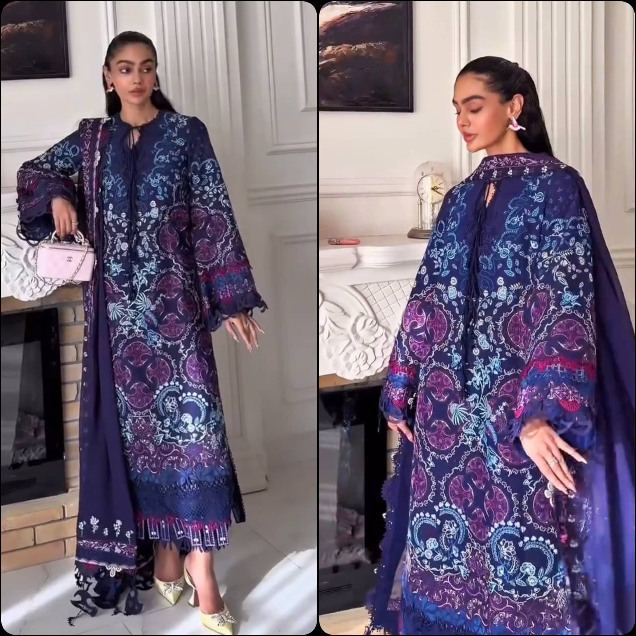 Spotted in Suffuse Luxury Lawn 26/Elora/Blue