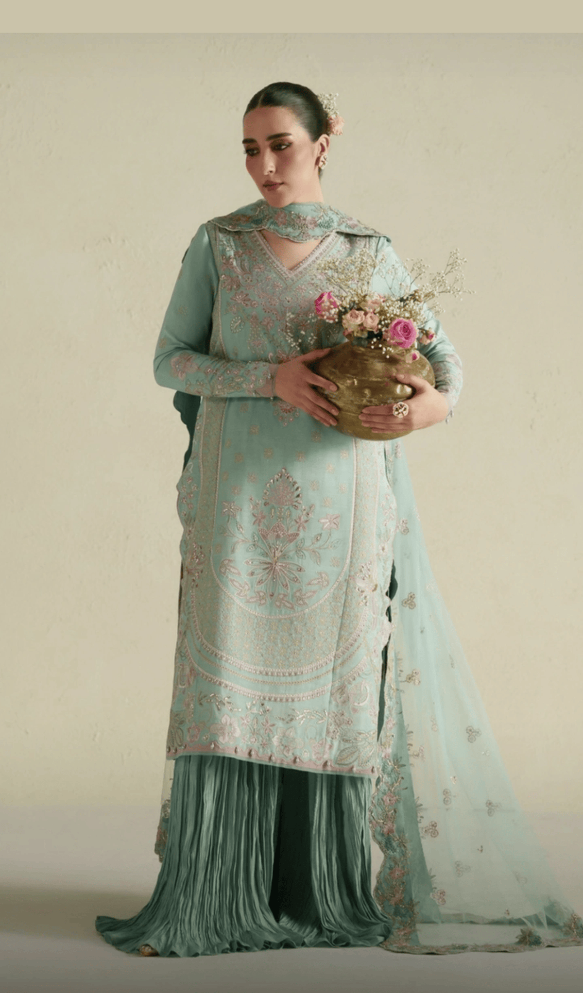 Vera Premium Raw Silk 2026/Meena/Powder Blue