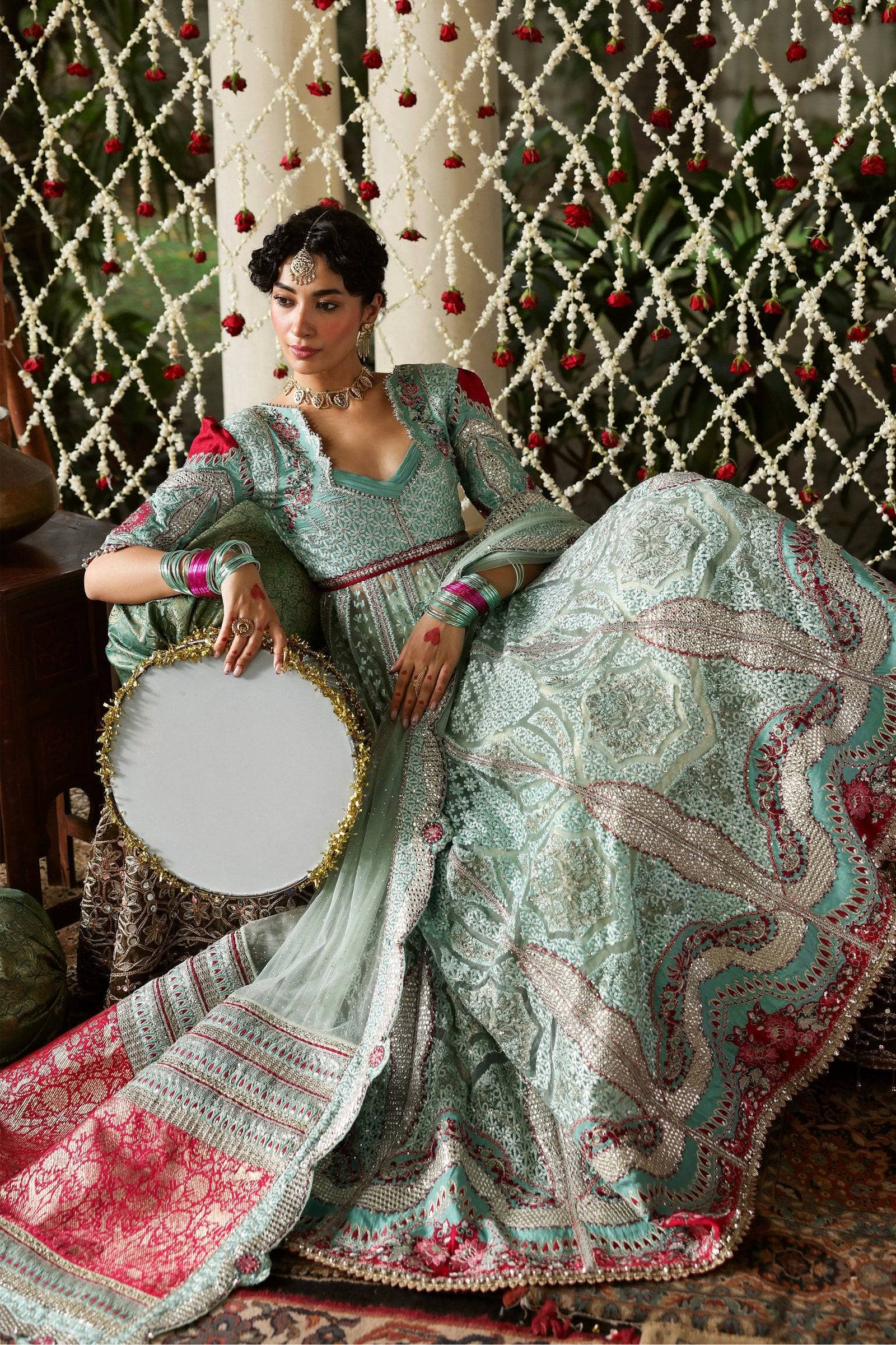 Afrozeh Shehnai Wedding Formals 25/Zanzar/Pastel Blue