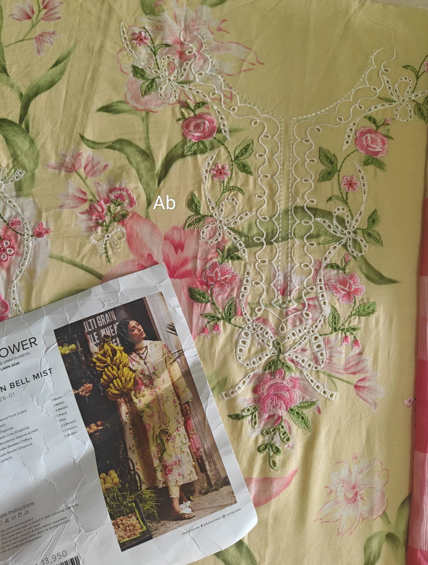 Hot🔥Seller/Open Pic/Zaha Wildflower Luxury Lawns/HIMALAYAN BELL MIST (ZF26-01)