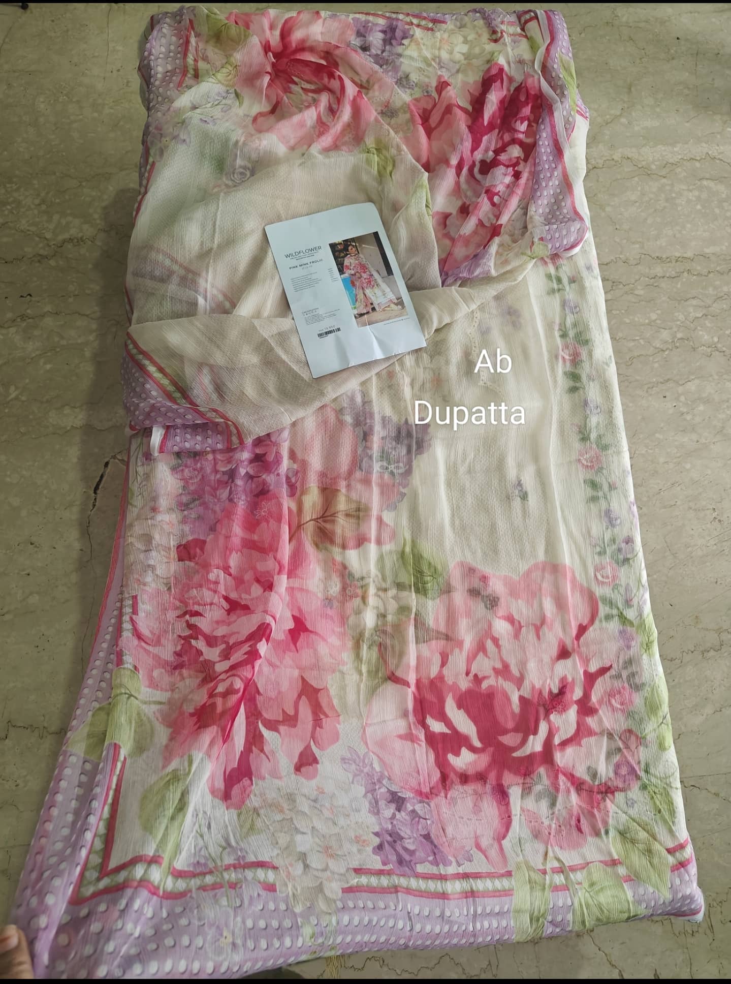 Hot🔥Seller/Open Pic/Zaha Wildflower Luxury Lawns/PINK MINK FROLIC (ZF26-05)