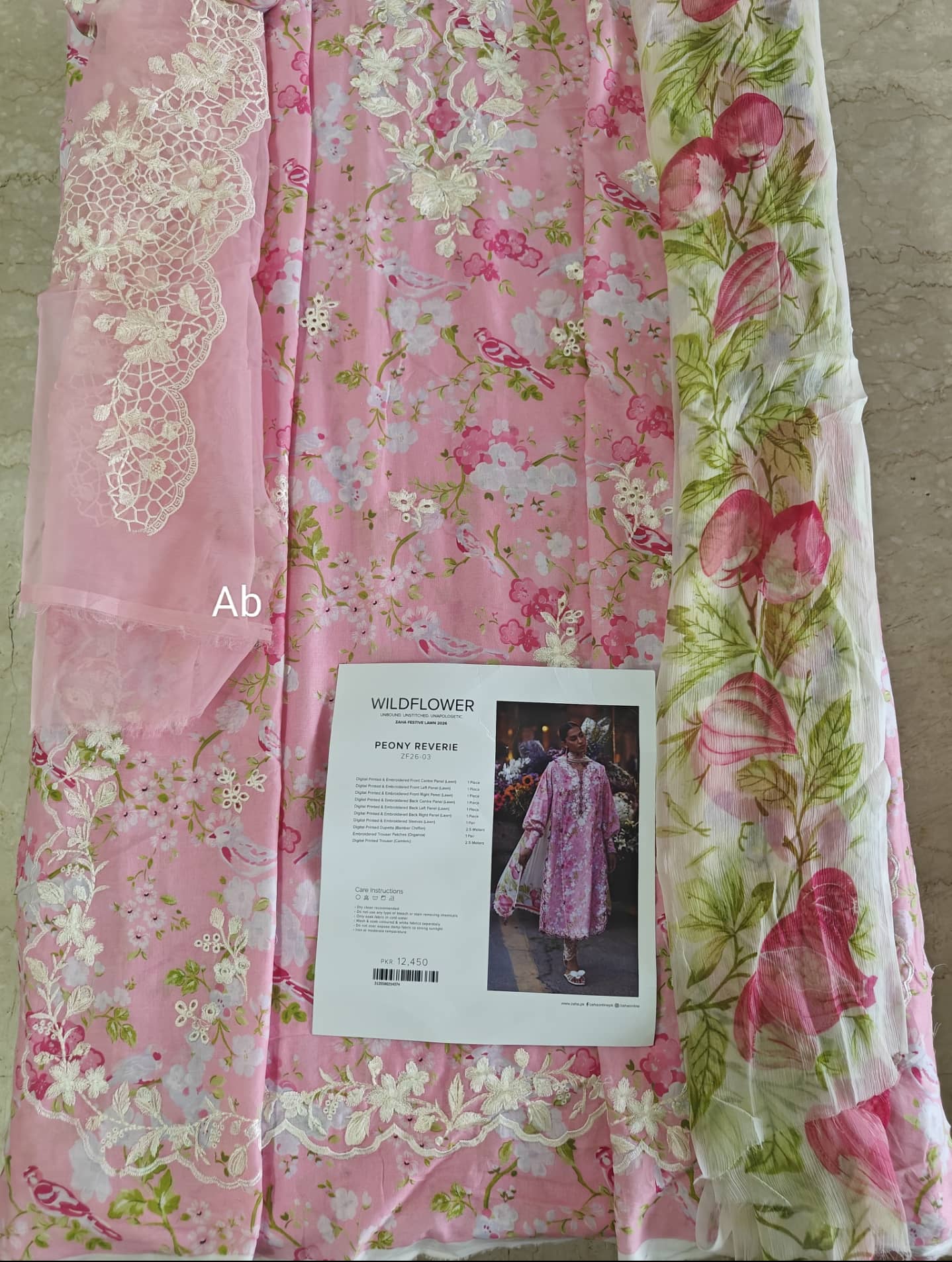 Open Pic/Zaha Wildflower Luxury Lawns/PEONY REVERIE (ZF26-03)