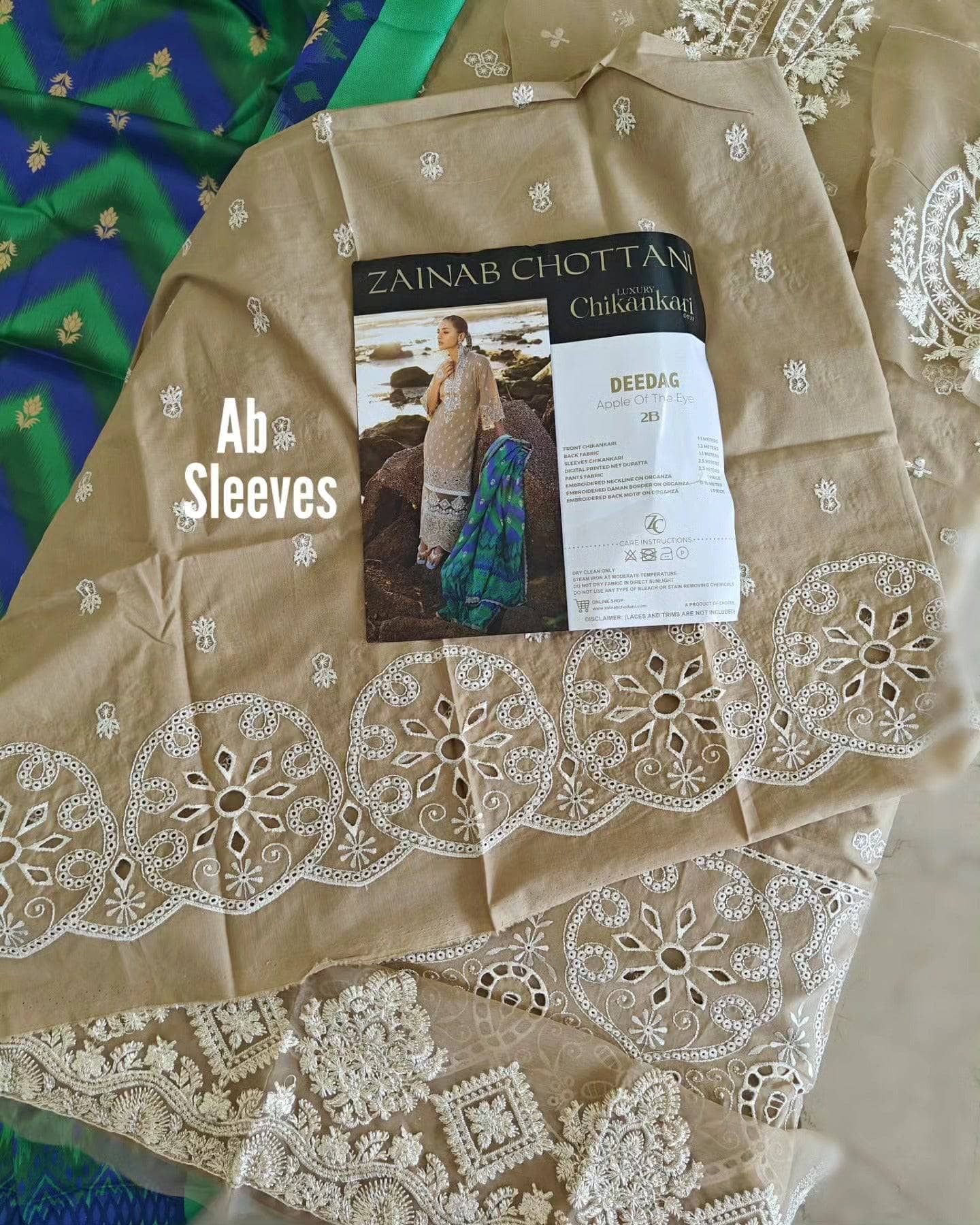 Open Pic\Zainab Chottani Chikankari Lawn/Deedag 2B