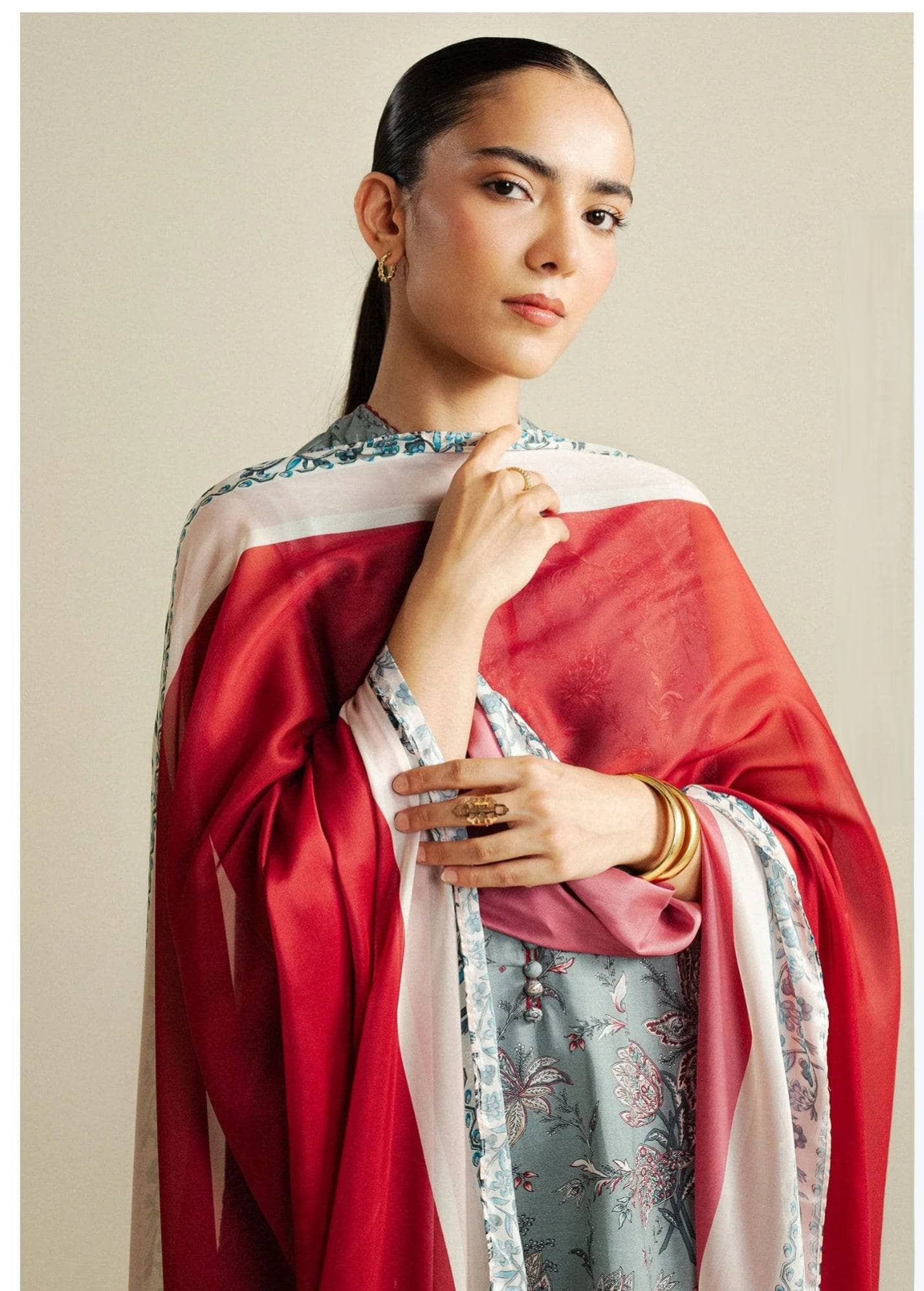 Sale‼️Zara Shahjahan Coco Prints/Fall Edit/Daisy-8A