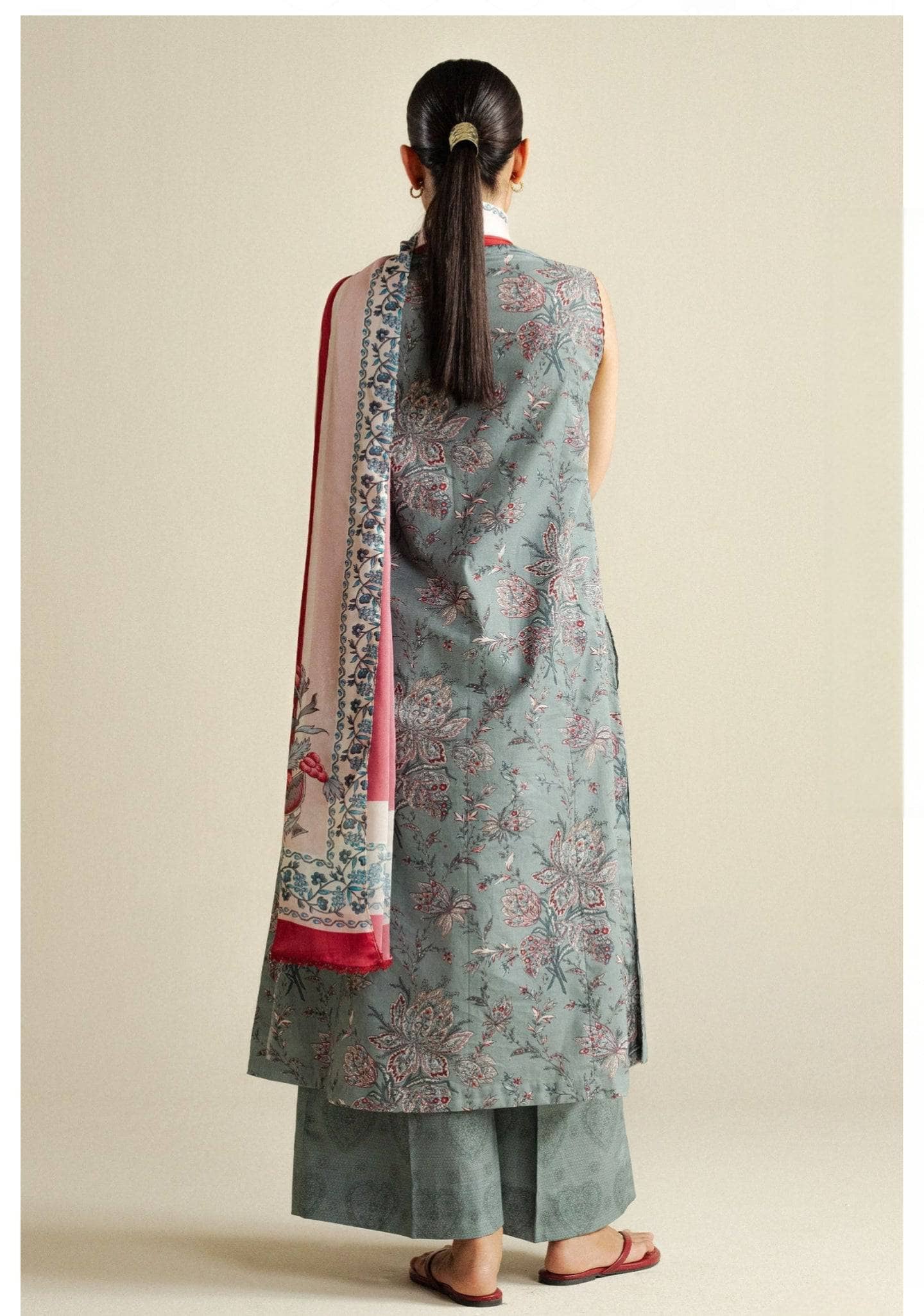 Sale‼️Zara Shahjahan Coco Prints/Fall Edit/Daisy-8A