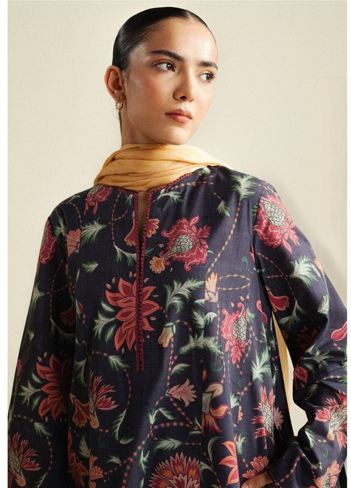 Zara Shahjahan Coco Prints 25/Meadow-1B/Fall Edit/Yale Blue