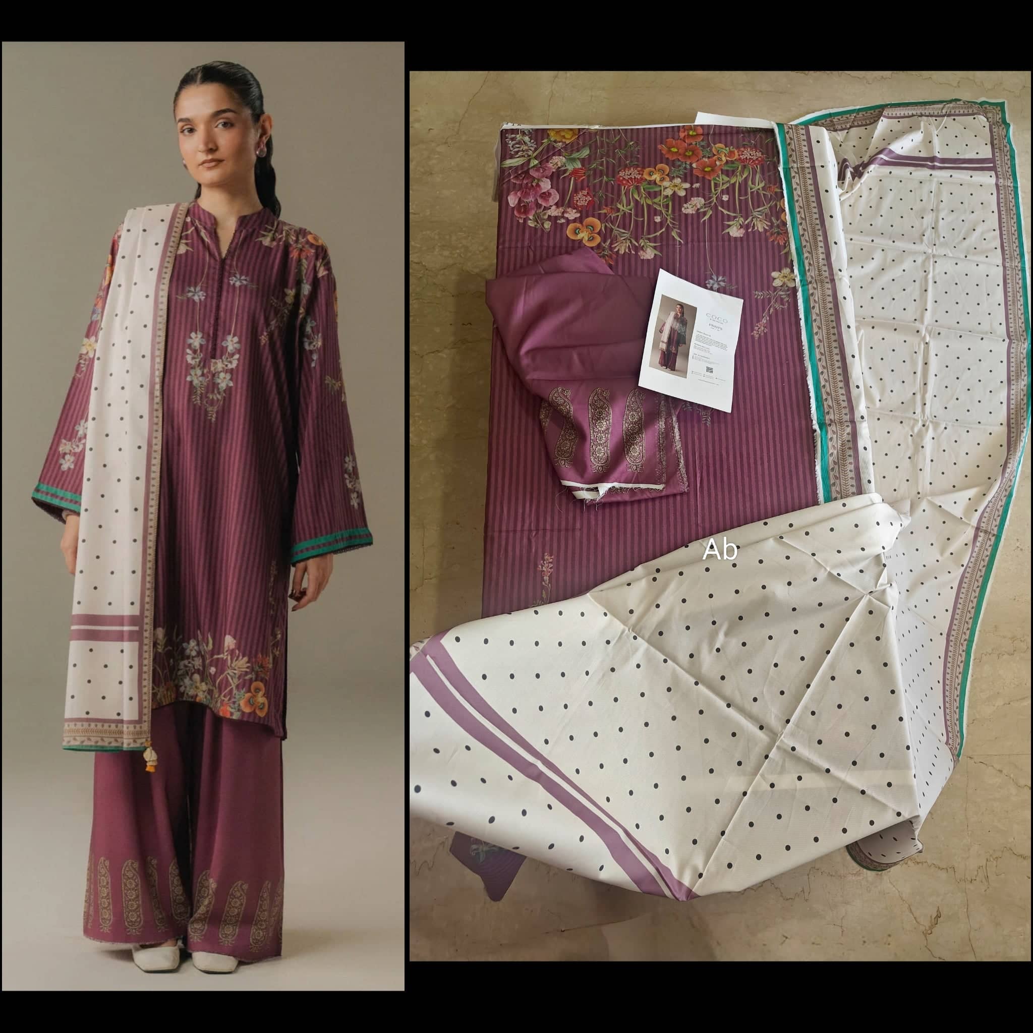 Zara Shahjahan Coco Fall Edit Lawn Pakistani Suits Zara Shahjahan Coco Prints 25/Vol 5/Amber Days 1A