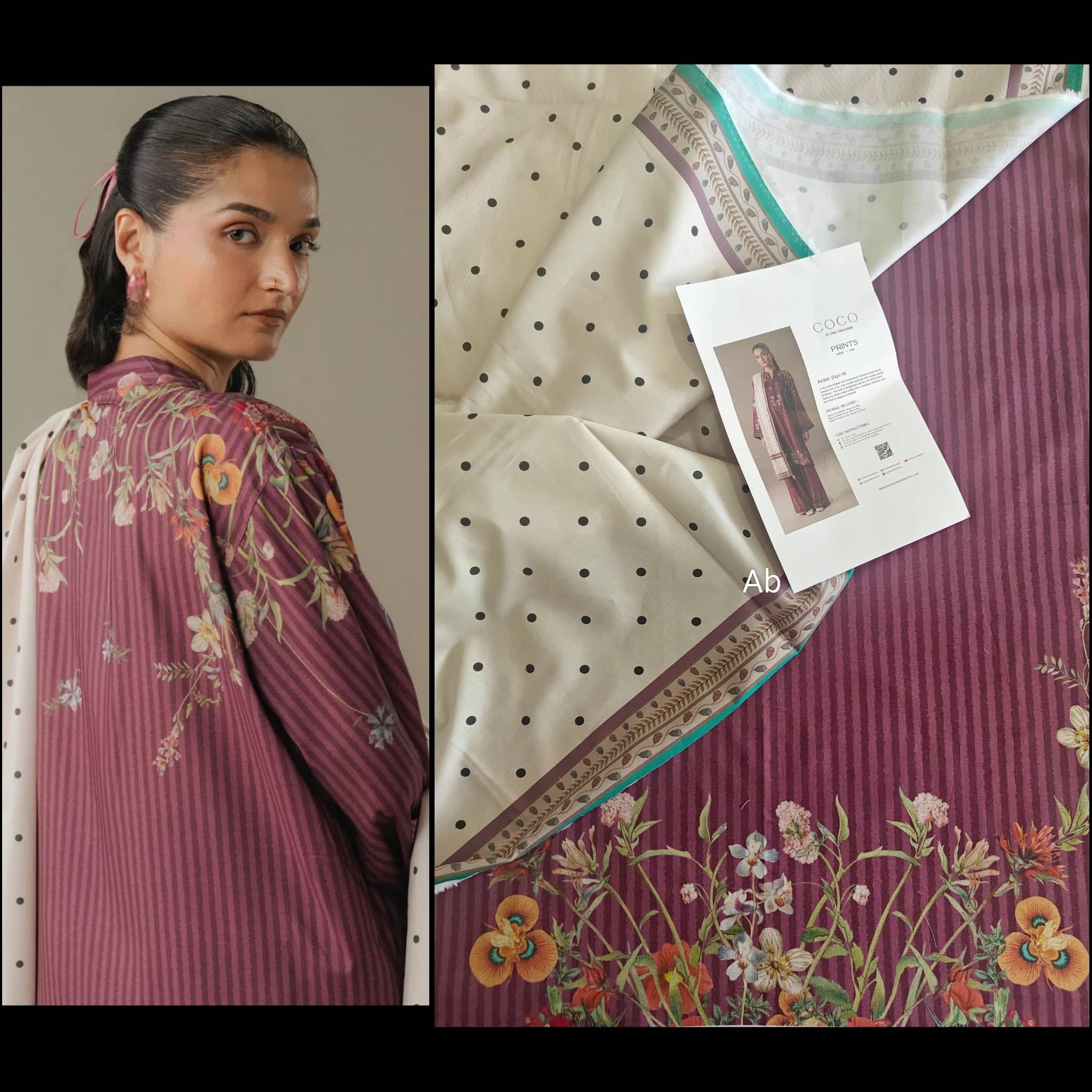 Zara Shahjahan Coco Fall Edit Lawn Pakistani Suits Zara Shahjahan Coco Prints 25/Vol 5/Amber Days 1A