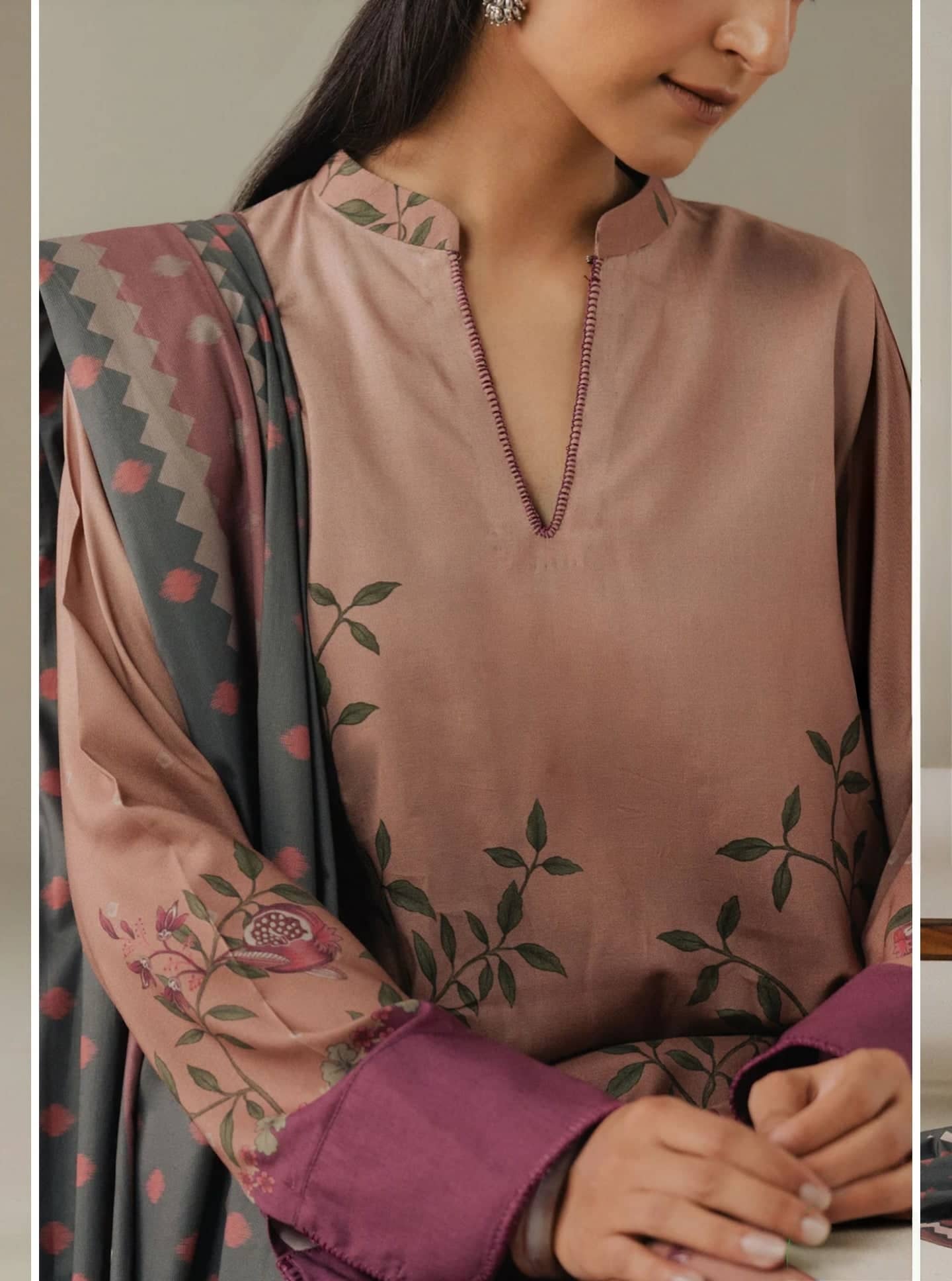 Zara Shahjahan Coco Fall Edit Lawn Pakistani Suits Zara Shahjahan Coco Prints 25/Vol 5/Sienna Field/4B