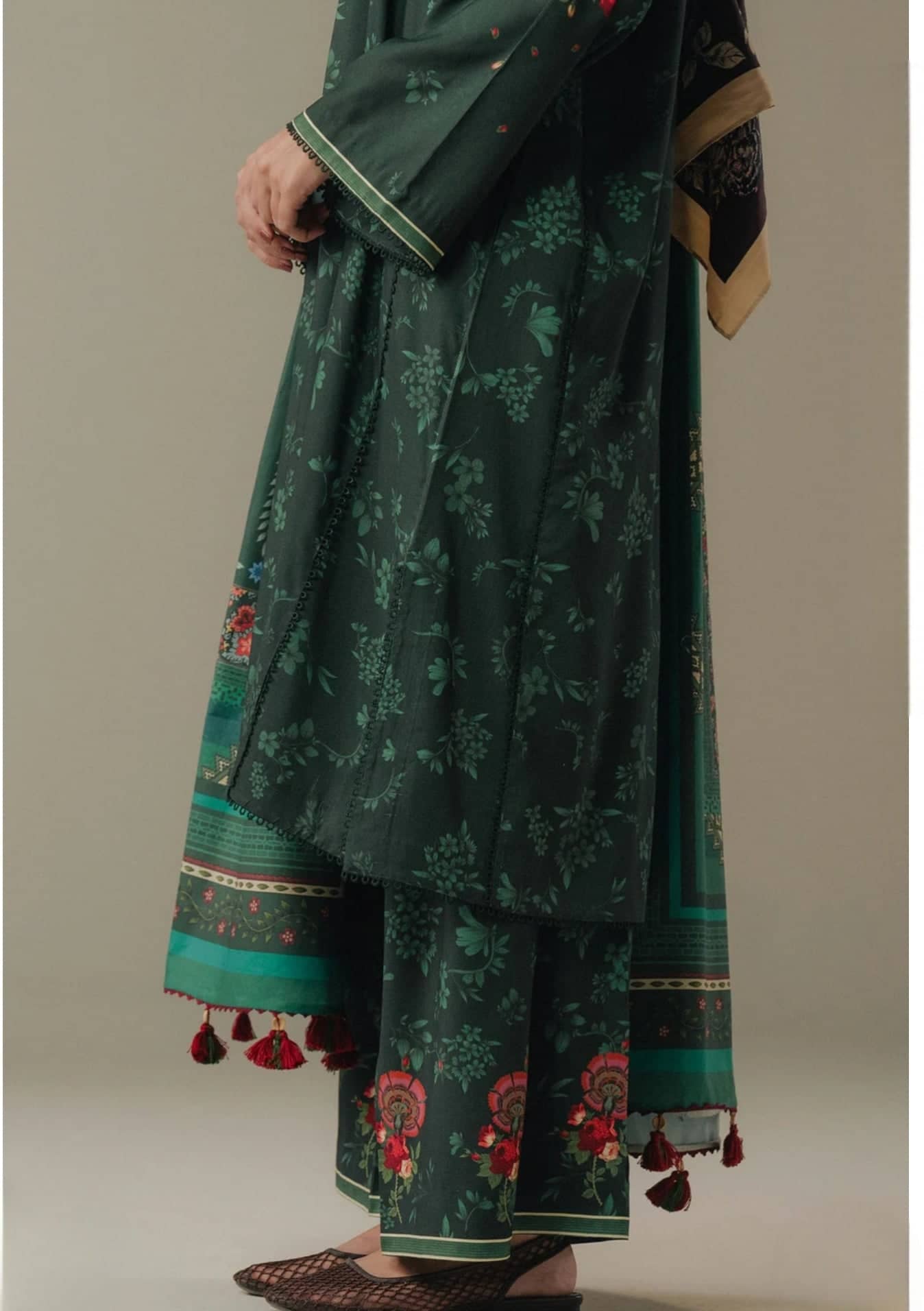 Zara Shahjahan Coco Fall Edit Lawn Pakistani Suits Zara Shahjahan Coco Prints 25/Vol 5/Wild Fern 2A