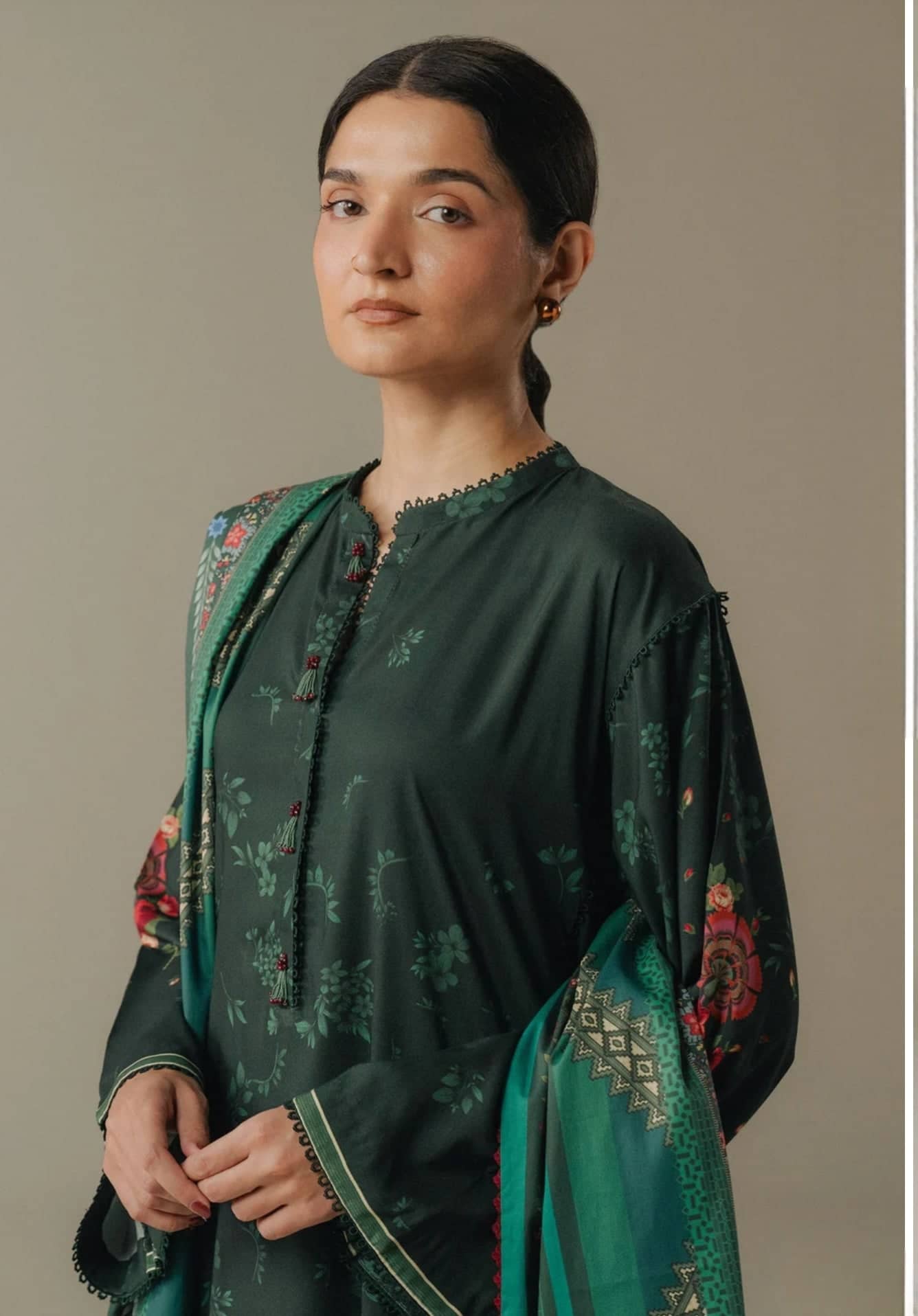 Zara Shahjahan Coco Fall Edit Lawn Pakistani Suits Zara Shahjahan Coco Prints 25/Vol 5/Wild Fern 2A