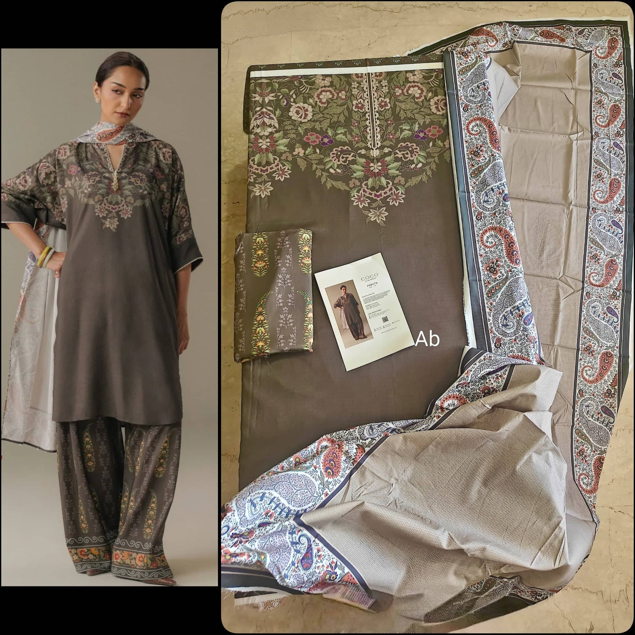 Zara Shahjahan Coco Lawn Pakistani Suits Zara Shahjahan Coco Prints 25/Vol 5/Autumn Line/10 A