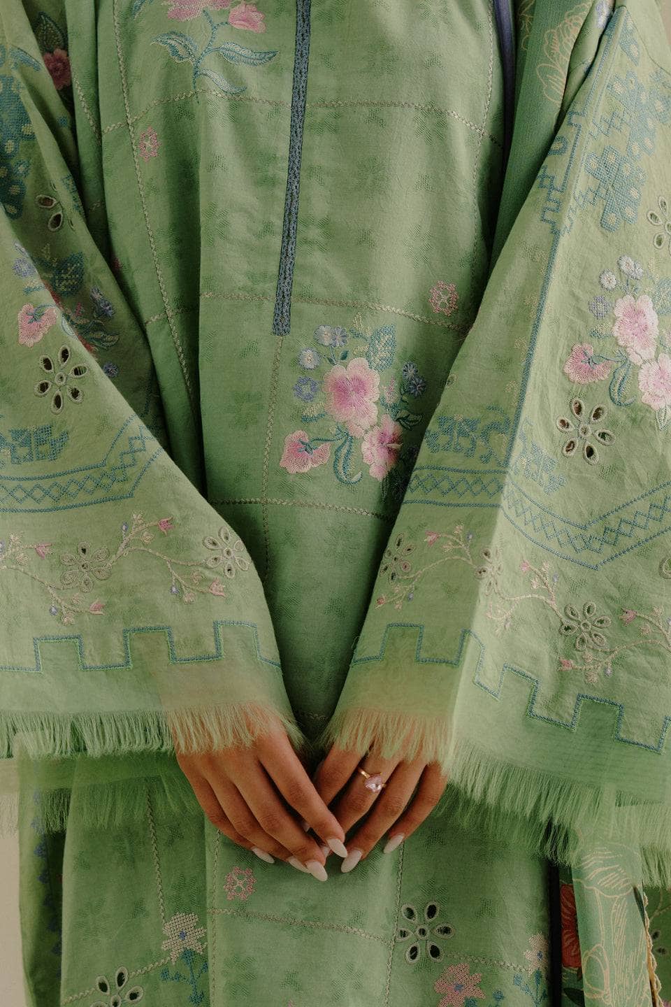 Coco Edit 2/Pastel Green/Sufa 5A/Chiffon Dupatta
