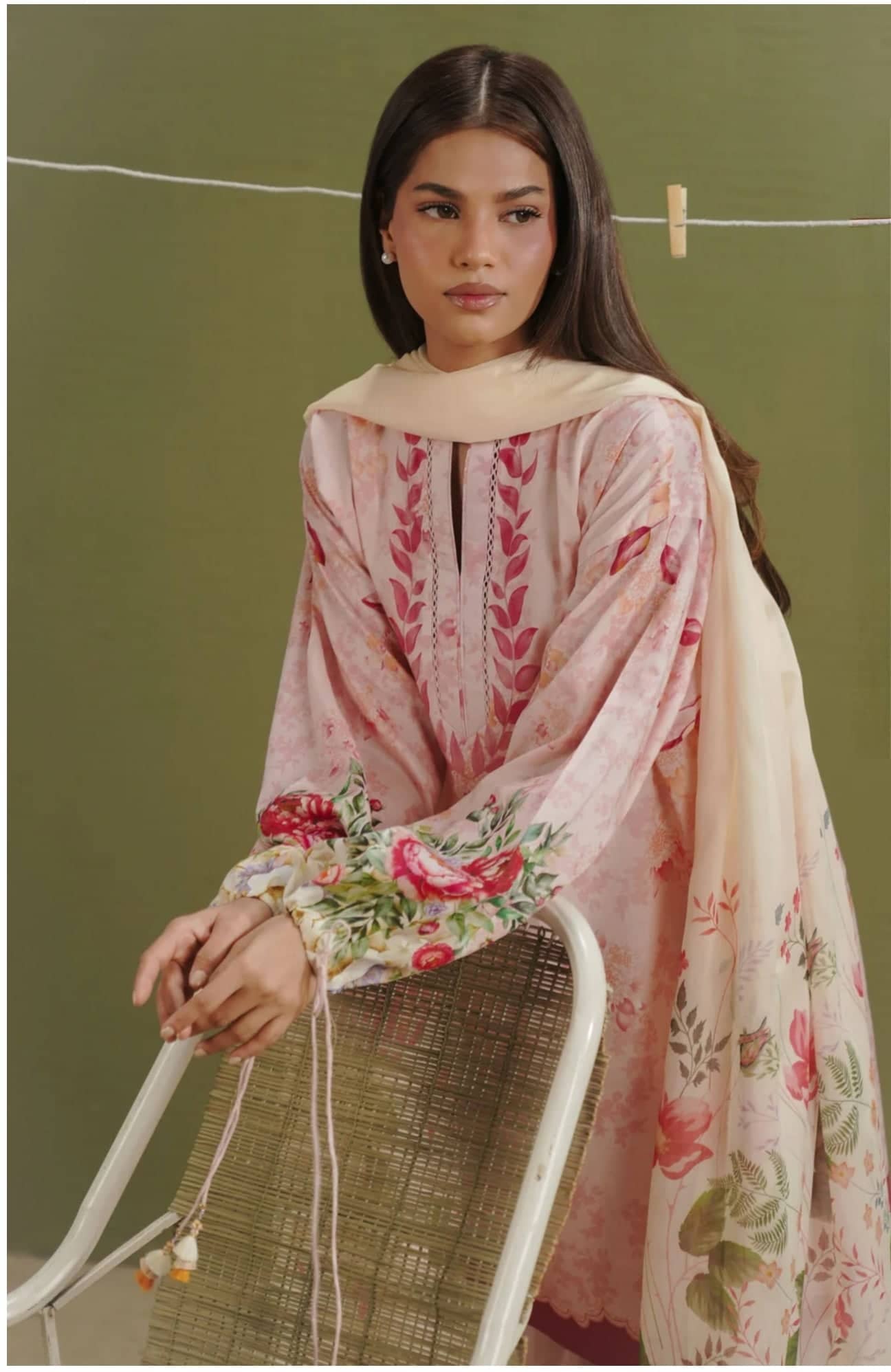 Restocked/Zara Shahjahan 26 Drop 1/Ayla 8B/Blush Pink/Silk Dupatta