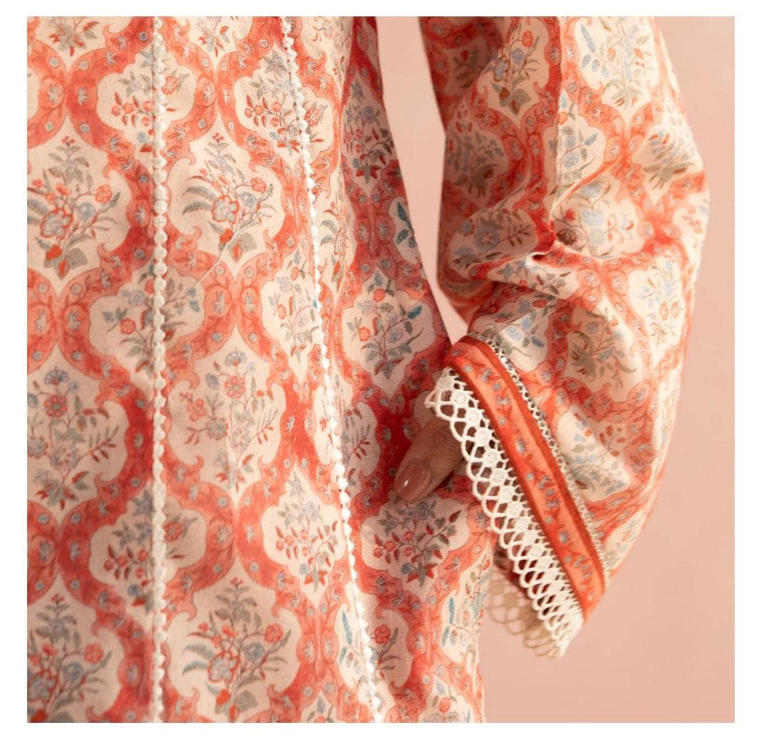 Zara Shahjahan Coco Prints Lawn Pakistani Suits Restocked/Zara Shahjahan Coco Prints 25/Amaya-10A/Chiffon Dupatta