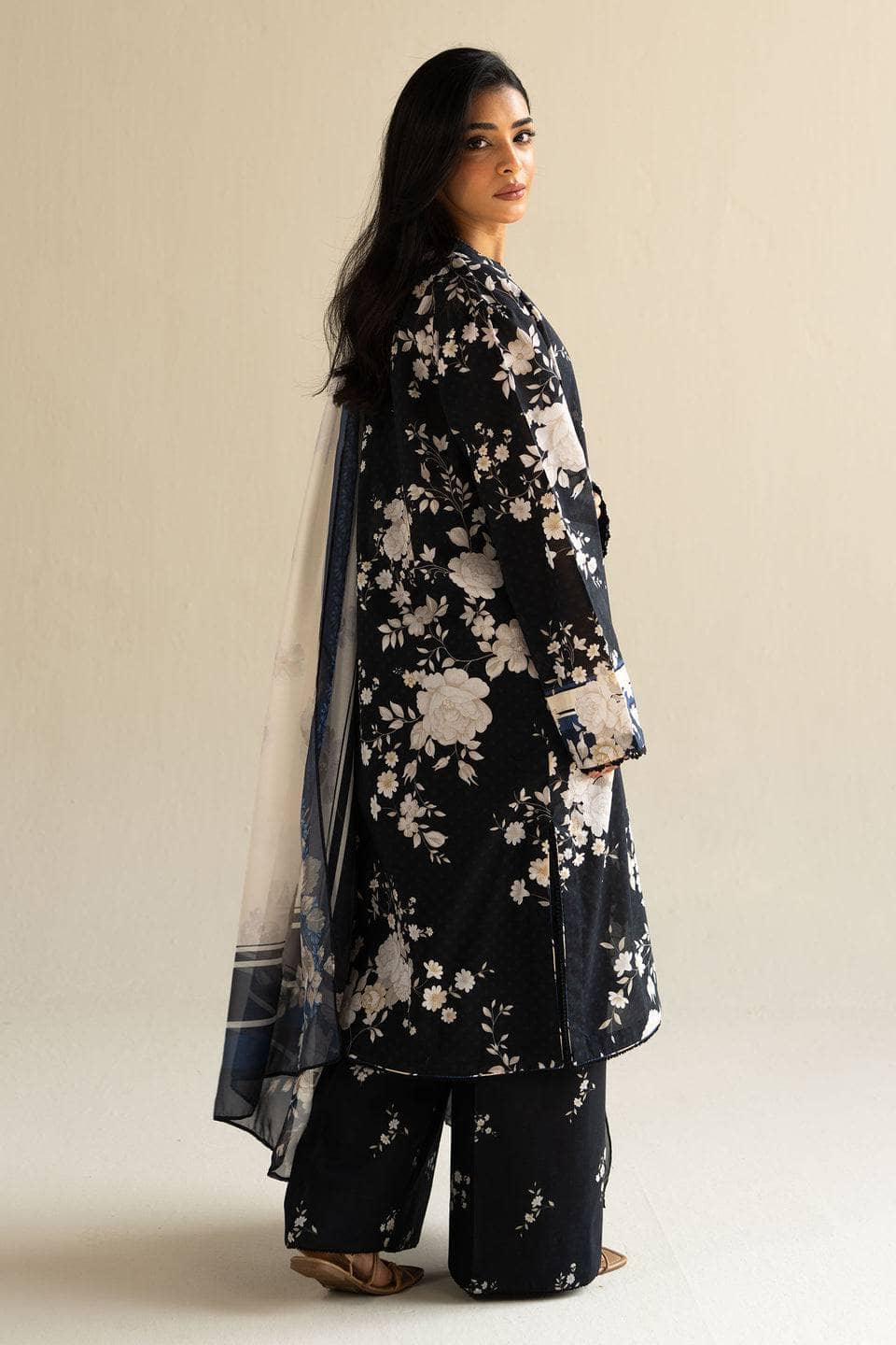 Zara Shahjahan Coco Prints Lawn Pakistani Suits Restocked/Zara Shahjahan Coco Prints 25/Mia 5B/Silk Dupatta
