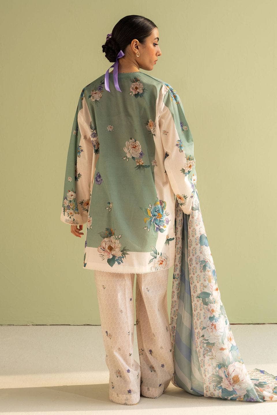Zara Shahjahan Coco Prints Lawn Pakistani Suits Restocked/Zara Shahjahan Coco Prints 25/Sofia-2A/Silk Dupatta