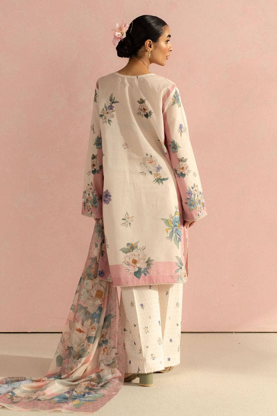 Zara Shahjahan Coco Prints Lawn Pakistani Suits Restocked/Zara Shahjahan Coco Prints 25/Sofia-2B/Silk Dupatta