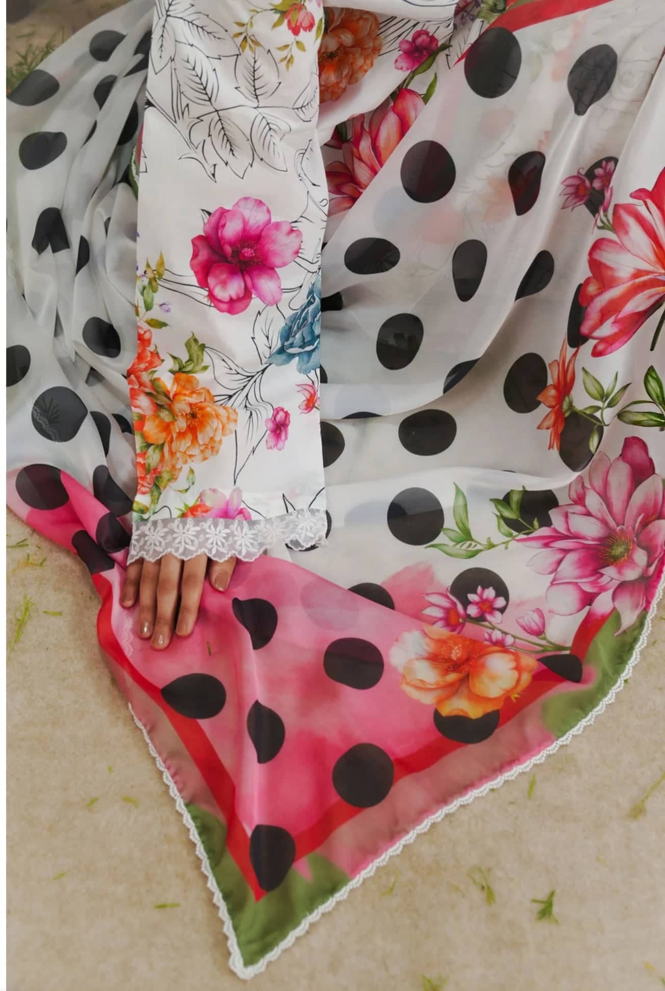 Restocked/Zara Shahjahan 26 Drop 1/Elix 9A/Colourful/Silk Dupatta