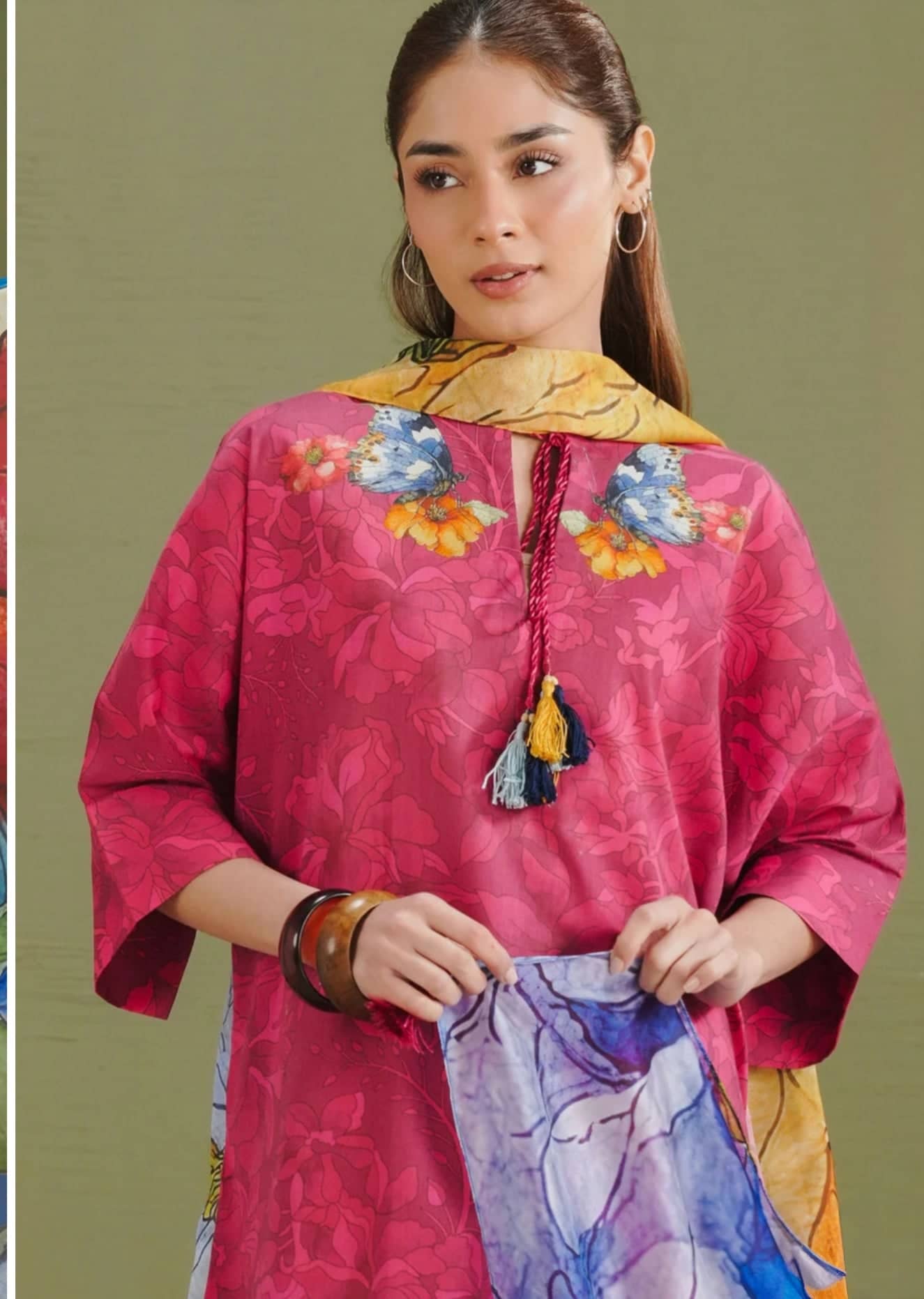 Restocked/Zara Shahjahan 26 Drop 1/Cherry Red-Cobalt Blue/Gece 5A/Silk Dupatta