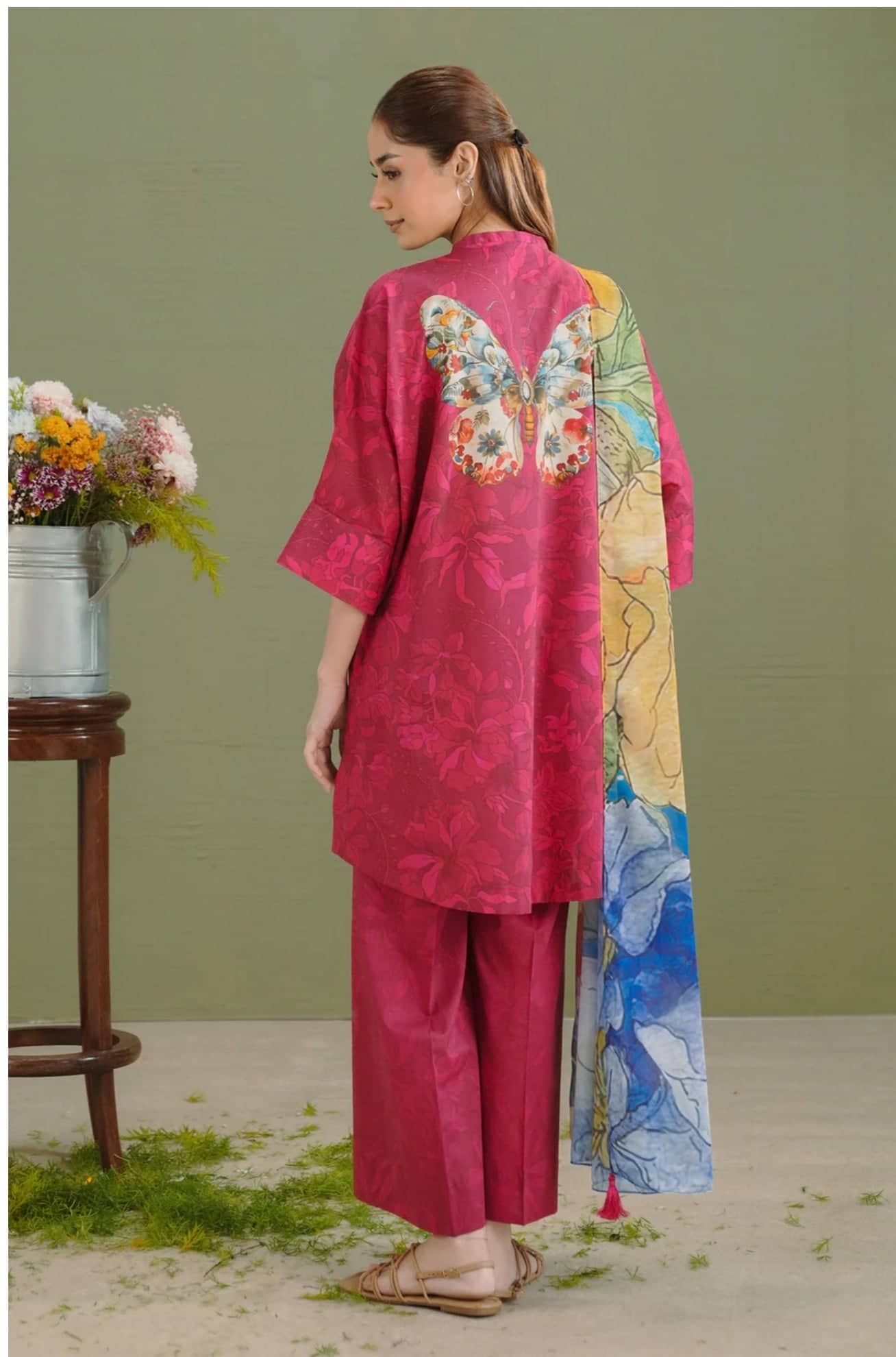 Restocked/Zara Shahjahan 26 Drop 1/Cherry Red-Cobalt Blue/Gece 5A/Silk Dupatta